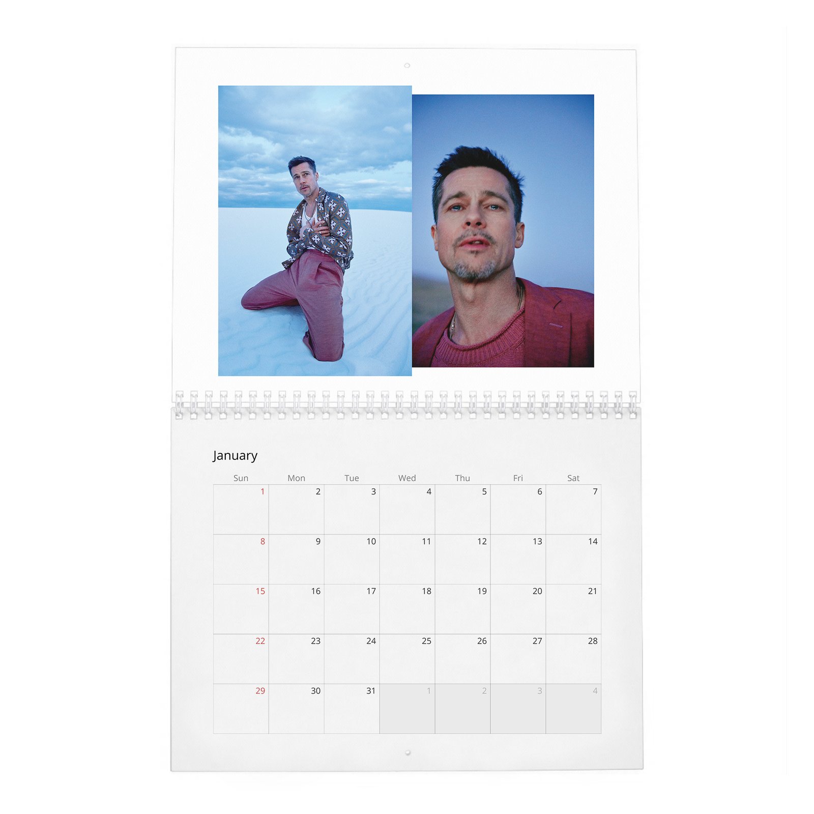 01 Brad Pitt - Becoming A Better Man 2027 Wall Calendar