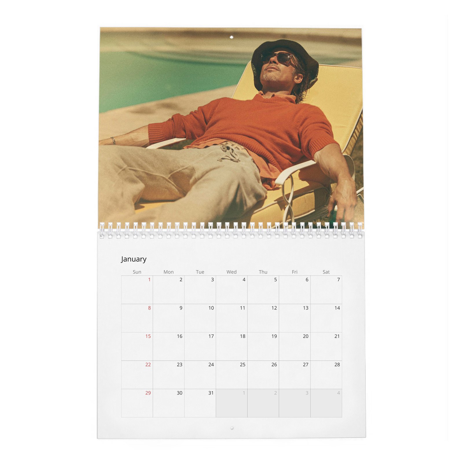 01 Brad Pitt - The Eternal Cool 2027 Wall Calendar