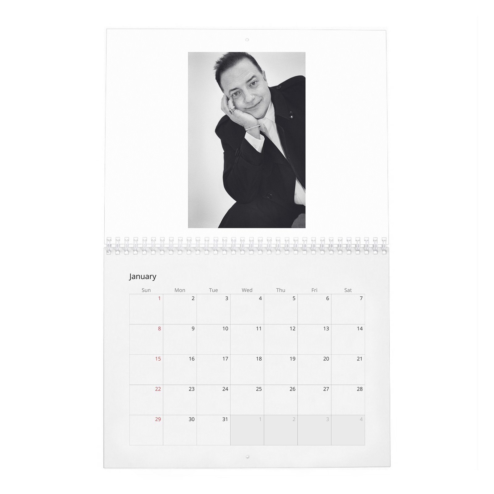 01 Brendan Fraser - Made It All The Way Back 2027 Wall Calendar