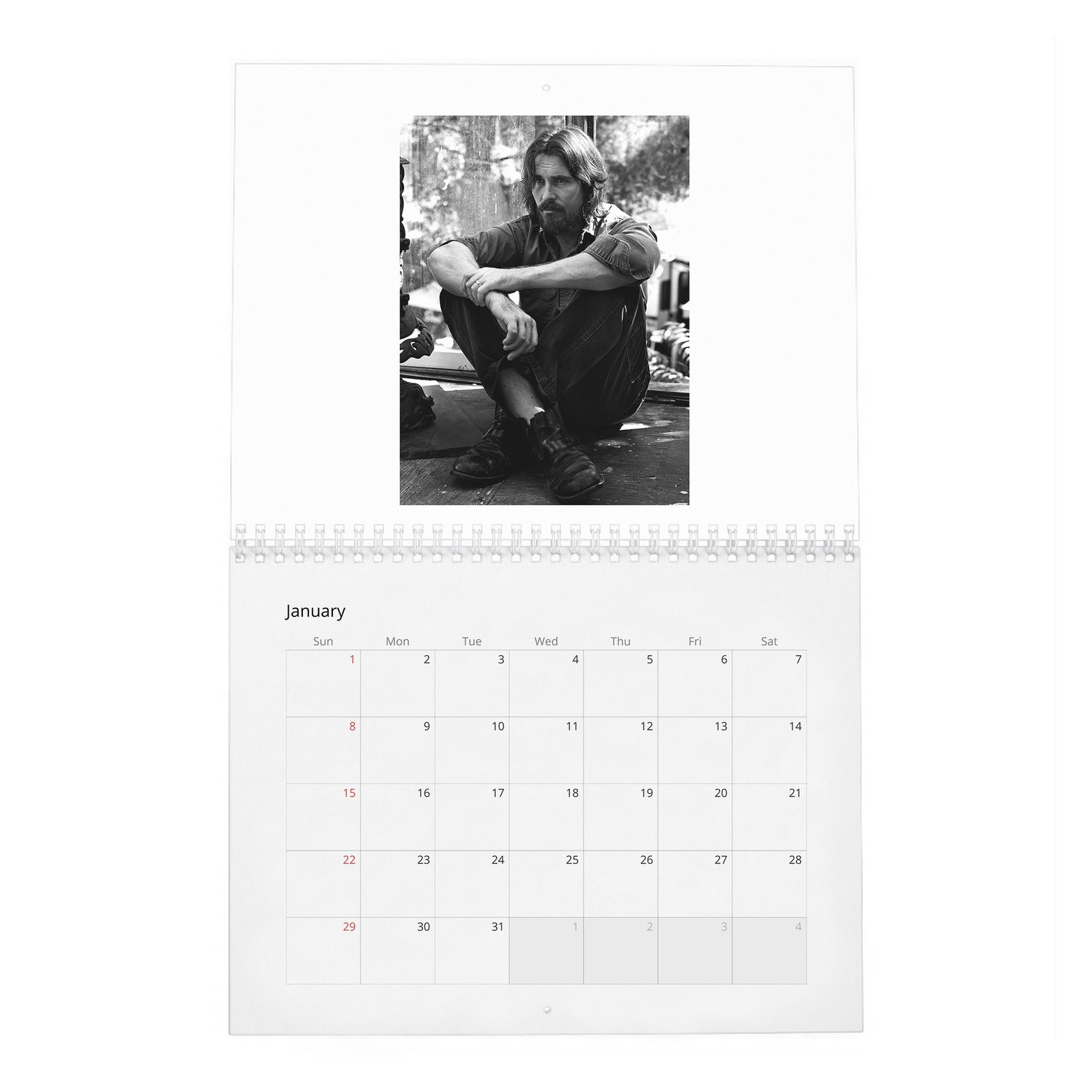 01 Christian Bale - Up Close With 2027 Wall Calendar