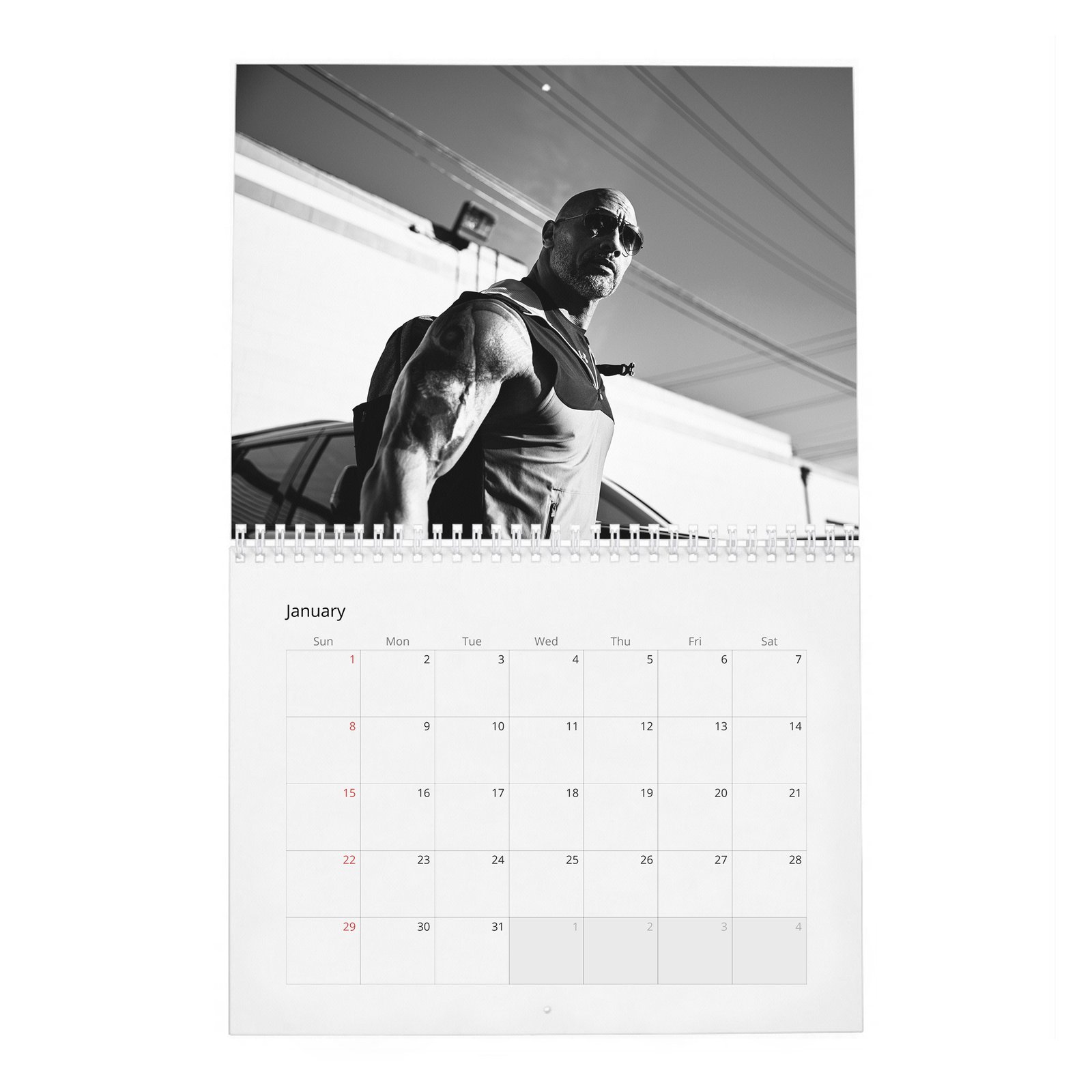 01 Dwayne Johnson - Under Armor 2027 Wall Calendar