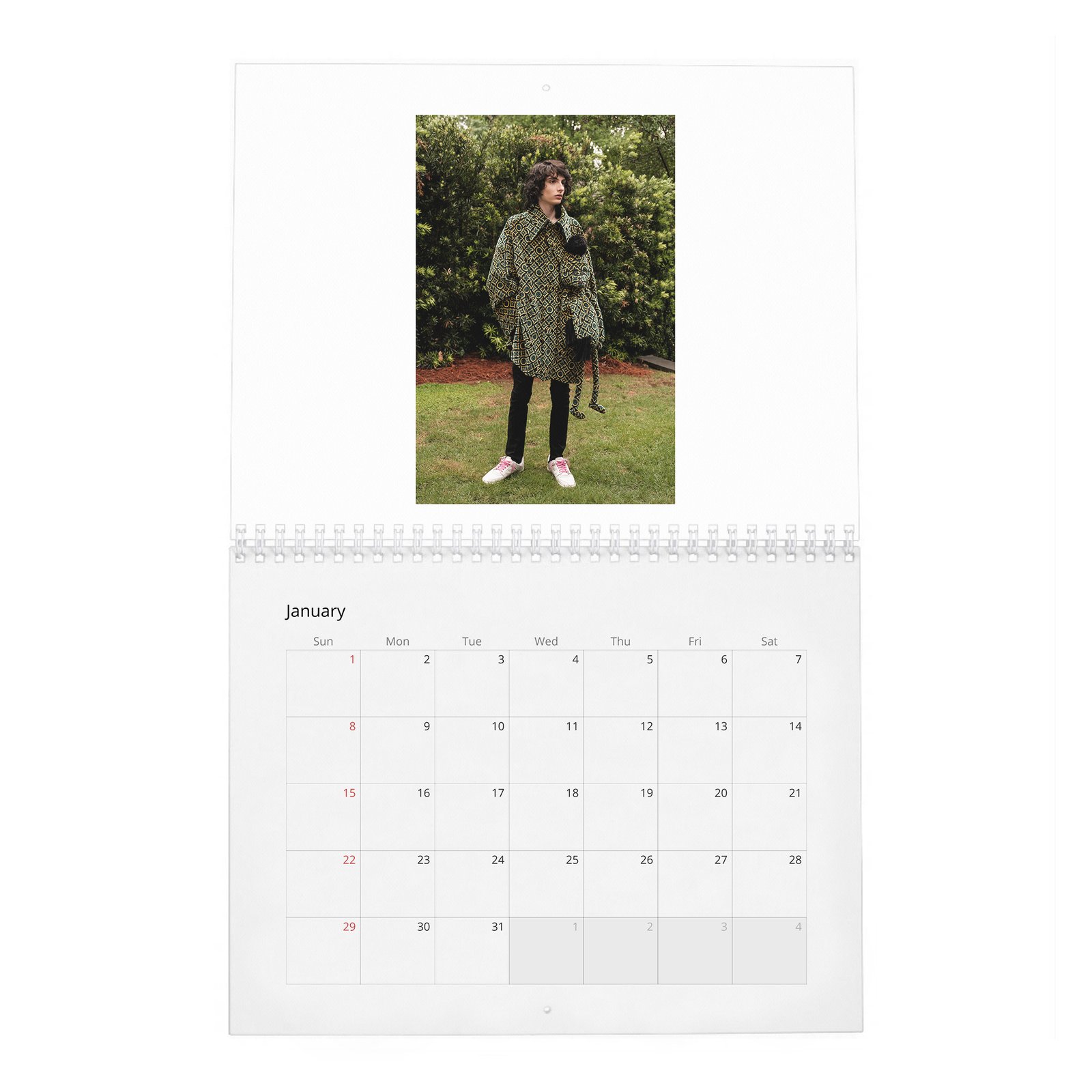 01 Finn Wolfhard - Stranger Teen 2027 Wall Calendar