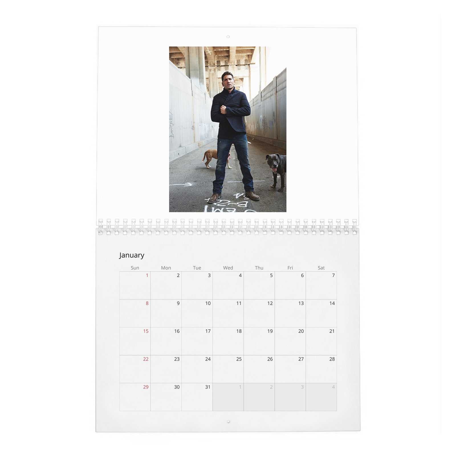 01 Jon Bernthal - Man On Fire 2027 Wall Calendar