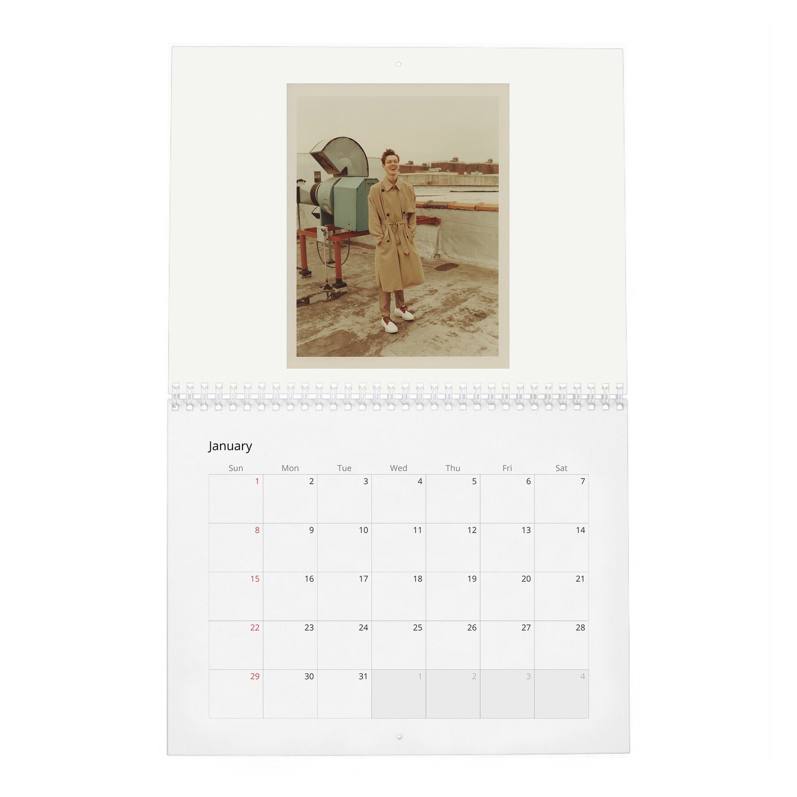 01 Harris Dickinson - Playing With Light 2027 Wall Calendar
