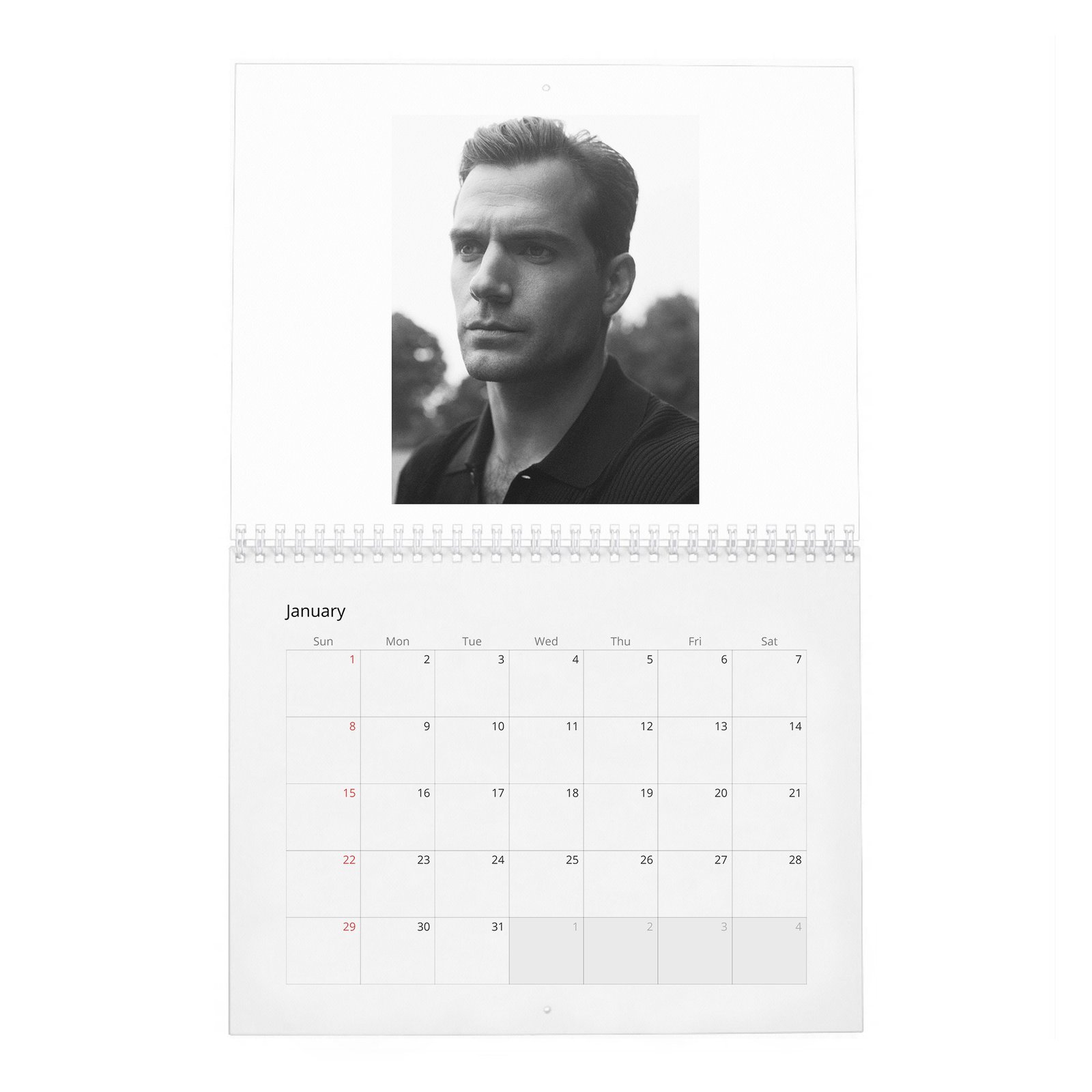 01 Henry Cavill - The Real Power Player 2027 Wall Calendar