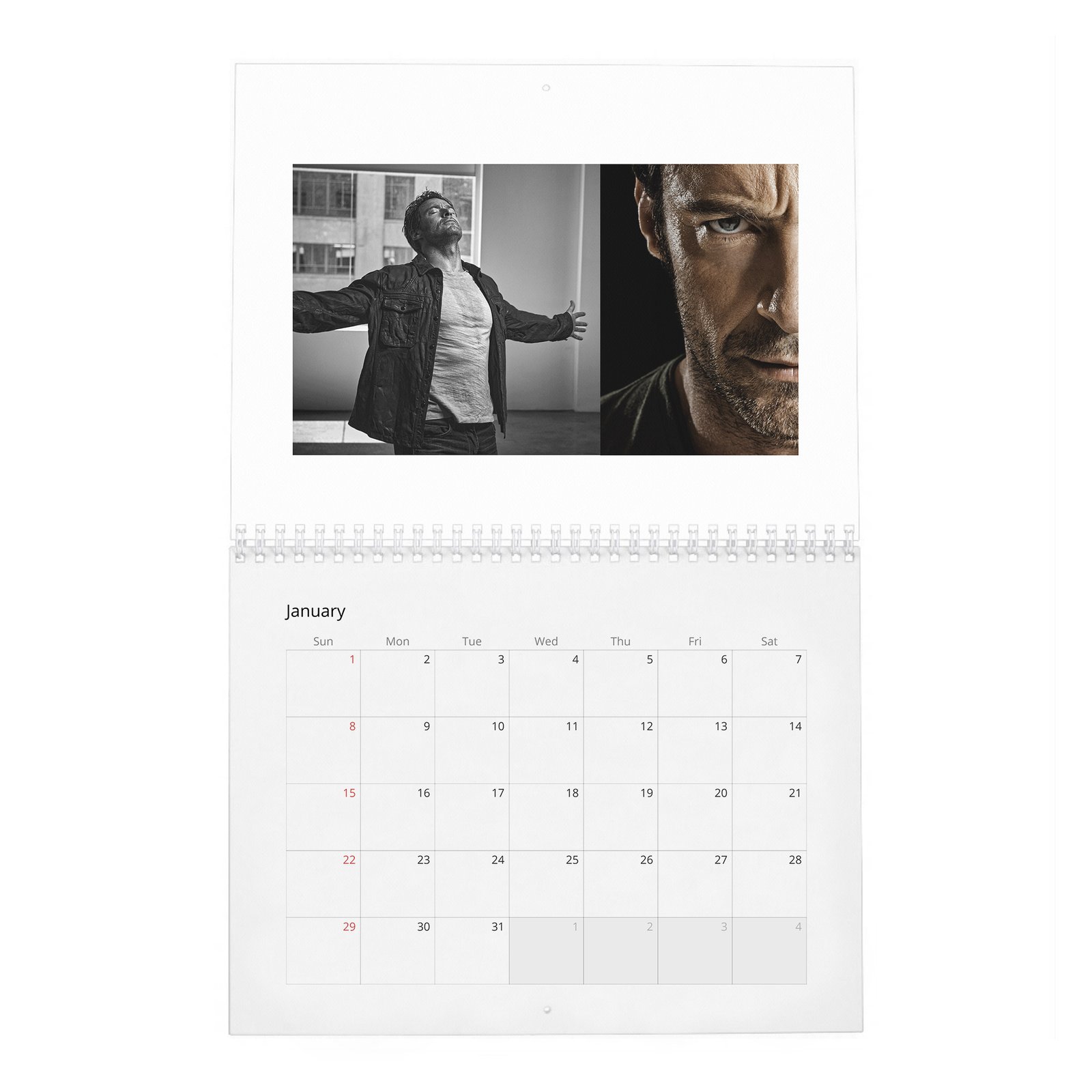 01 Hugh Jackman - There Is A Beast Inside 2027 Wall Calendar