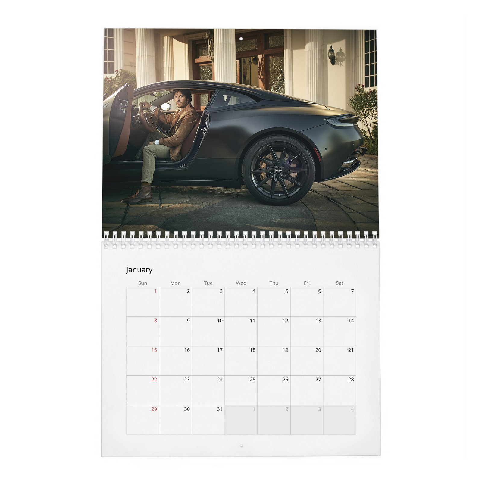 01 Ian Somerhalder - Nobleman 2027 Wall Calendar