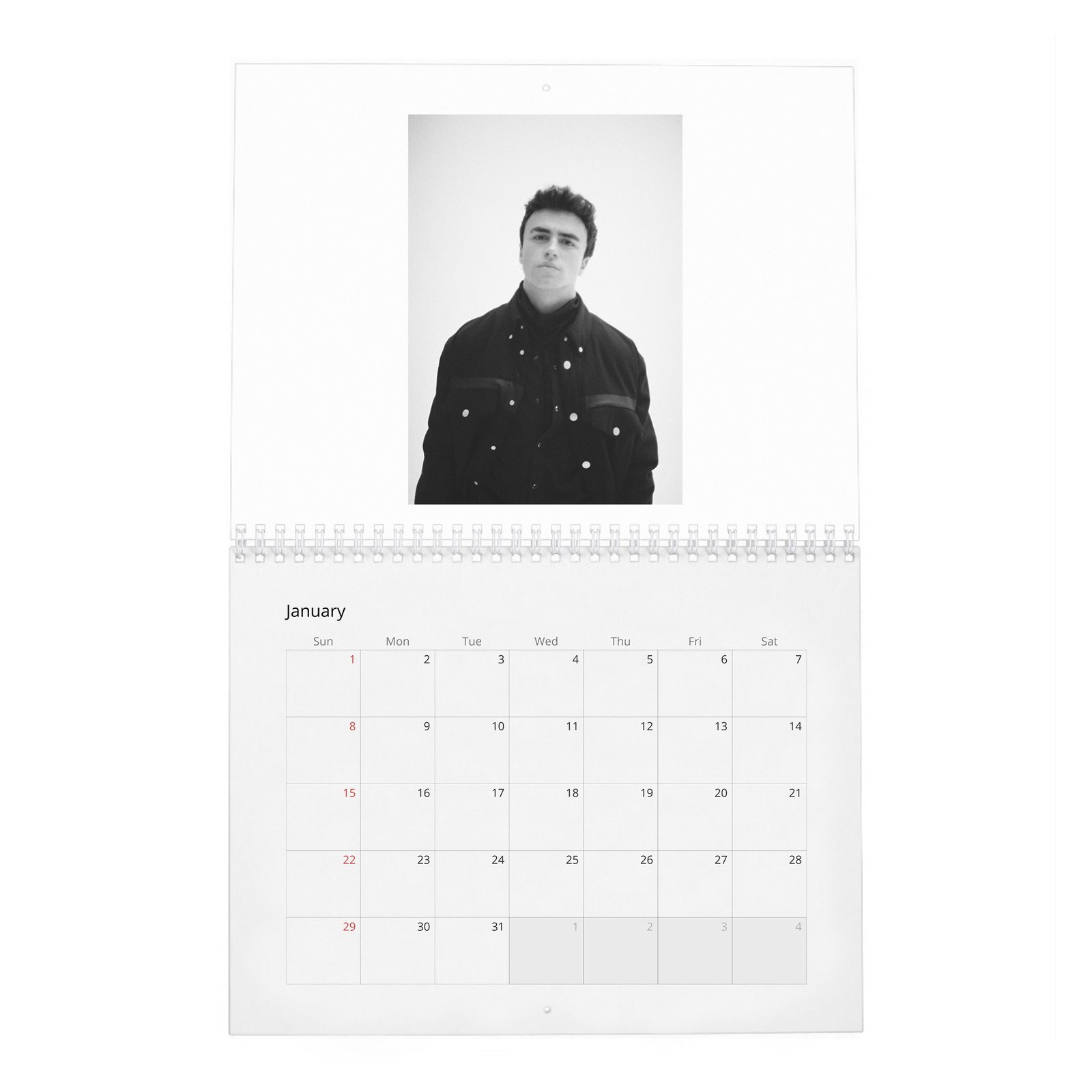 Itzan Escamilla - The Cold And Impenetrable Face 2027 Wall Calendar