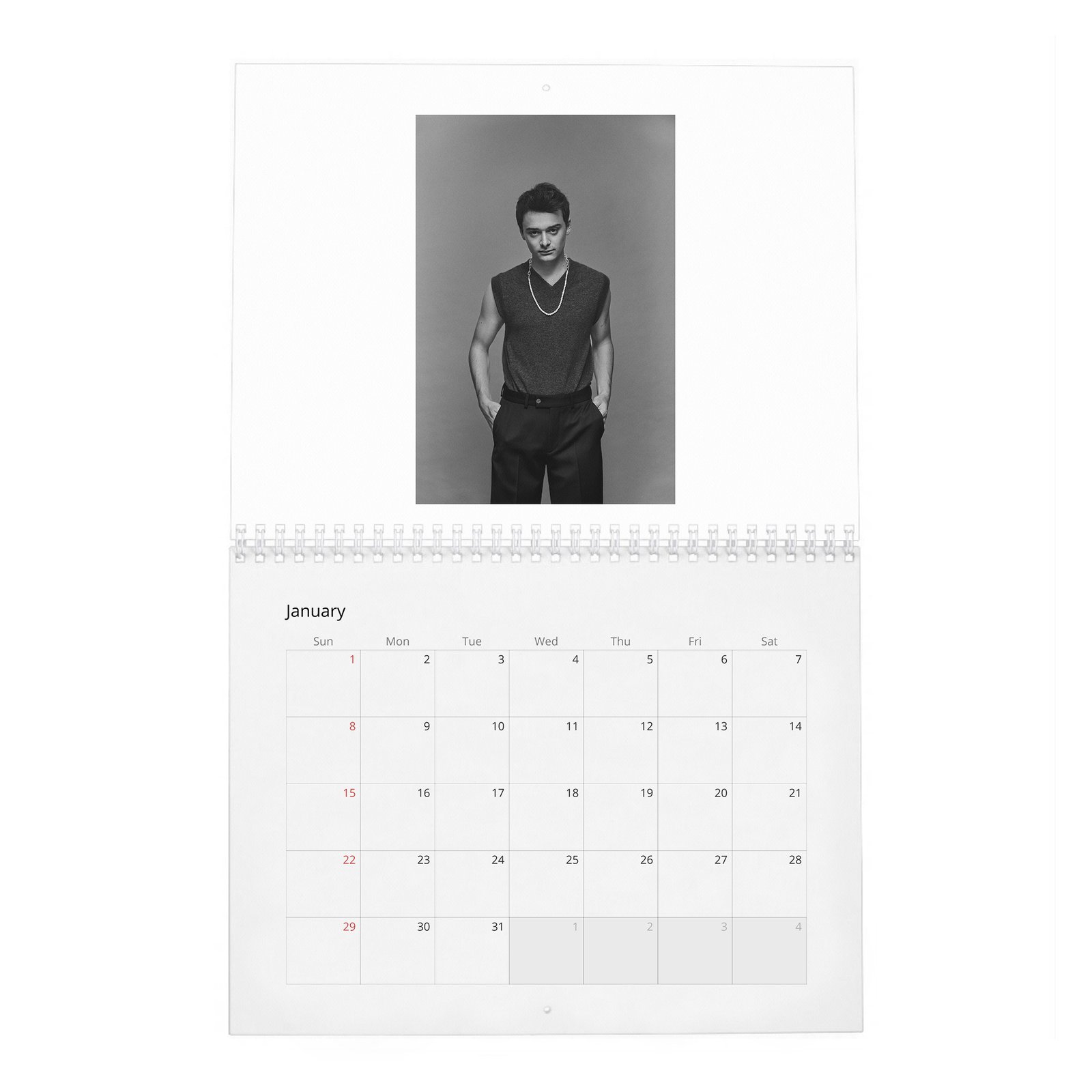 01 Noah Schnapp - Flaunt 2027 Wall Calendar