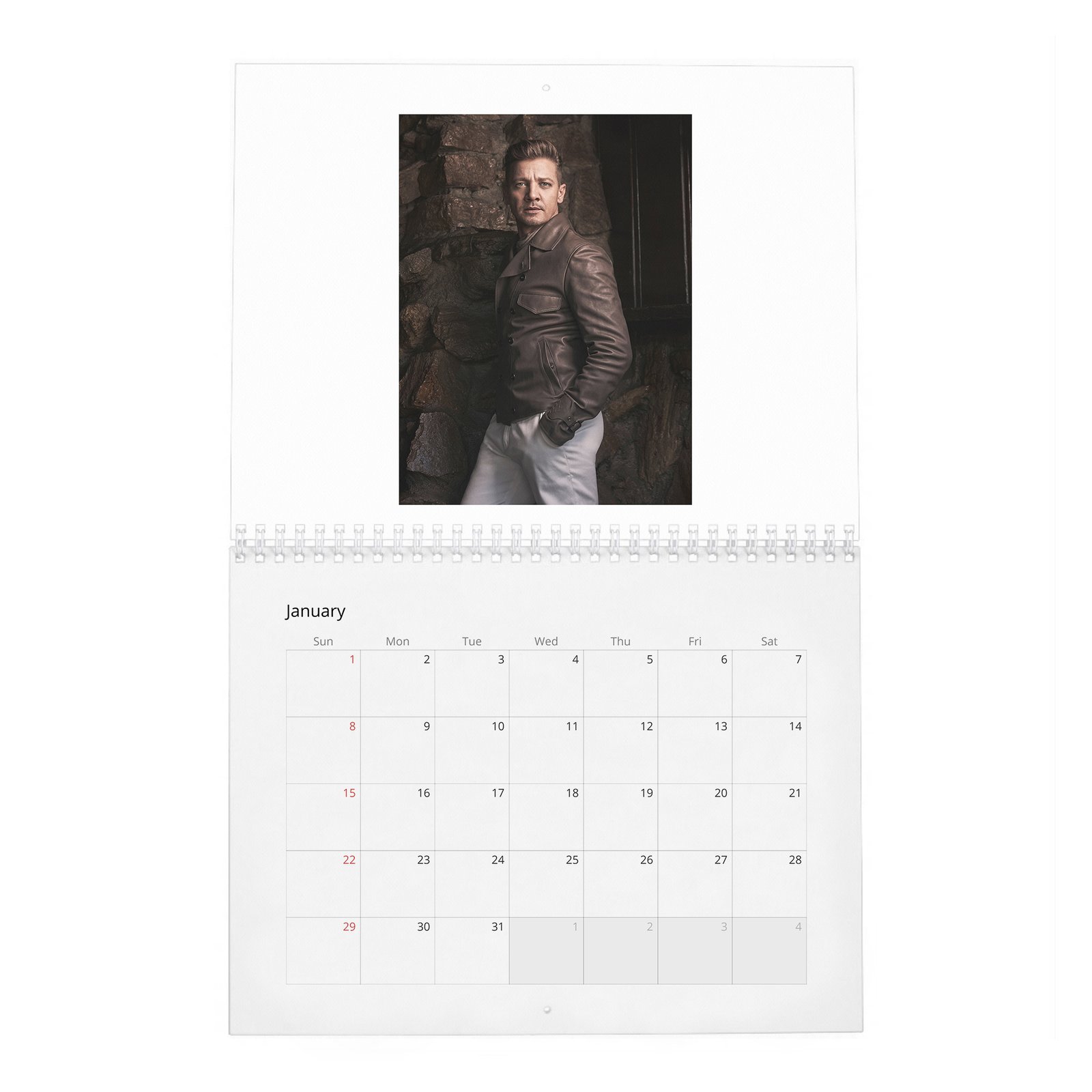 01 Jeremy Renner - On A Man's New Place In The World 2027 Wall Calendar