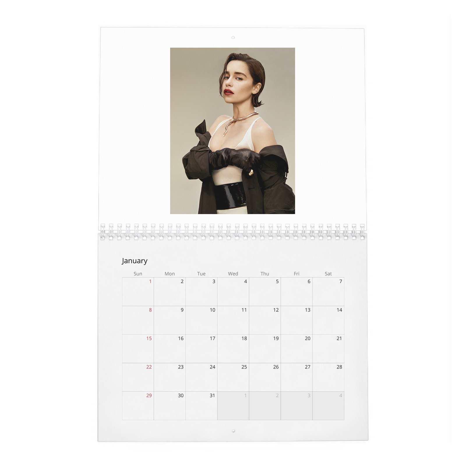 01 (2) Emilia Clarke - Flaunt 2027 Wall Calendar
