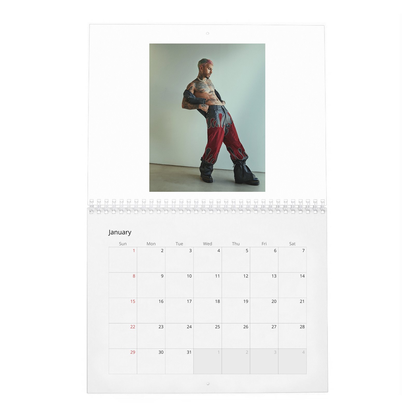 01 Rauw Alejandro - Urban Latino Man 2027 Wall Calendar