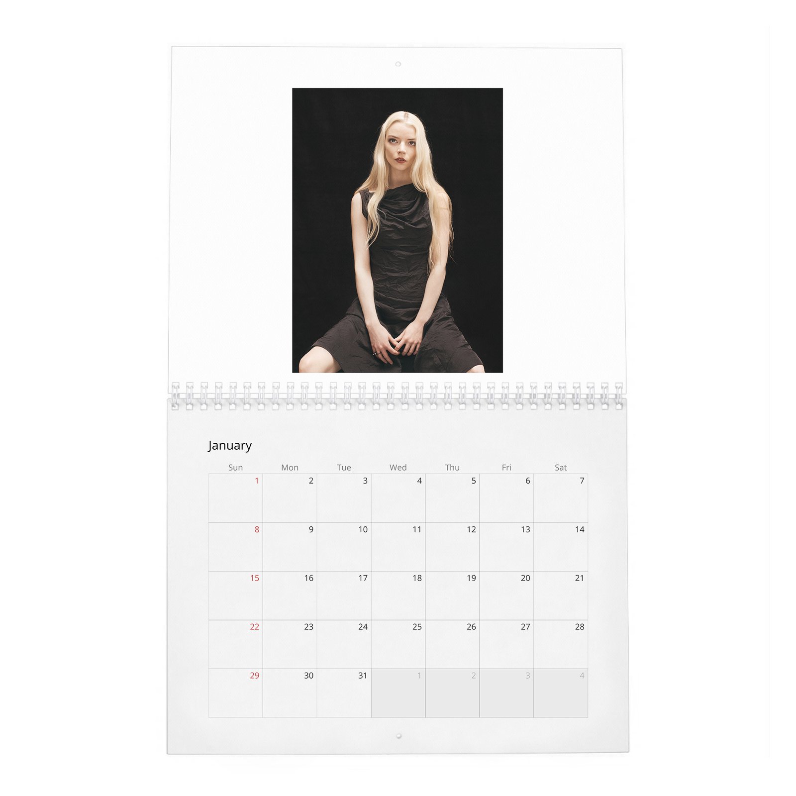 01 Anya Taylor-Joy - Platinum Queen 2027 Wall Calendar