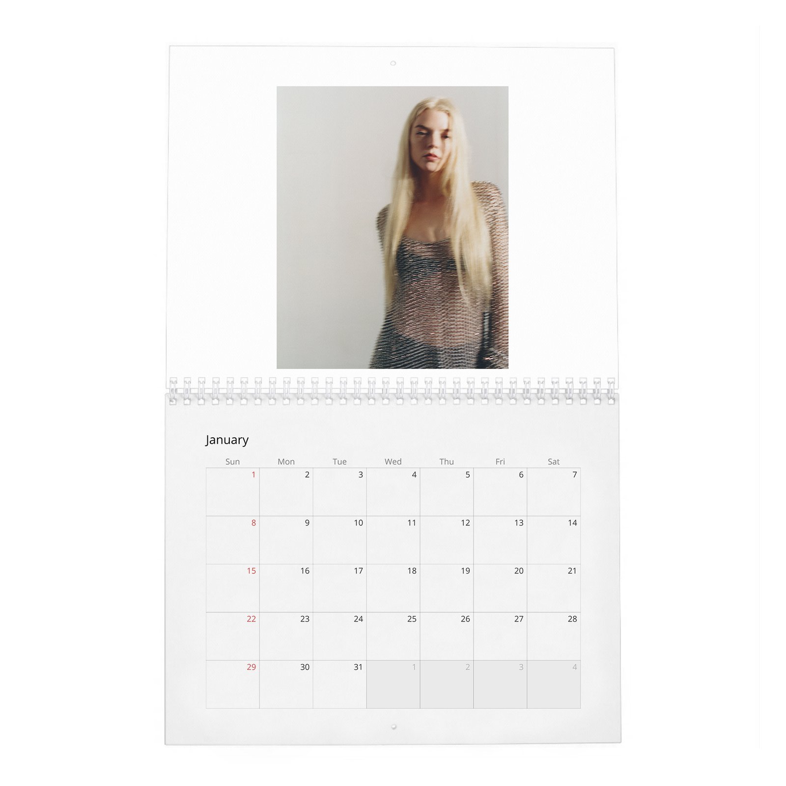 Anya Taylor-Joy - Summer Of Love 2027 Wall Calendar