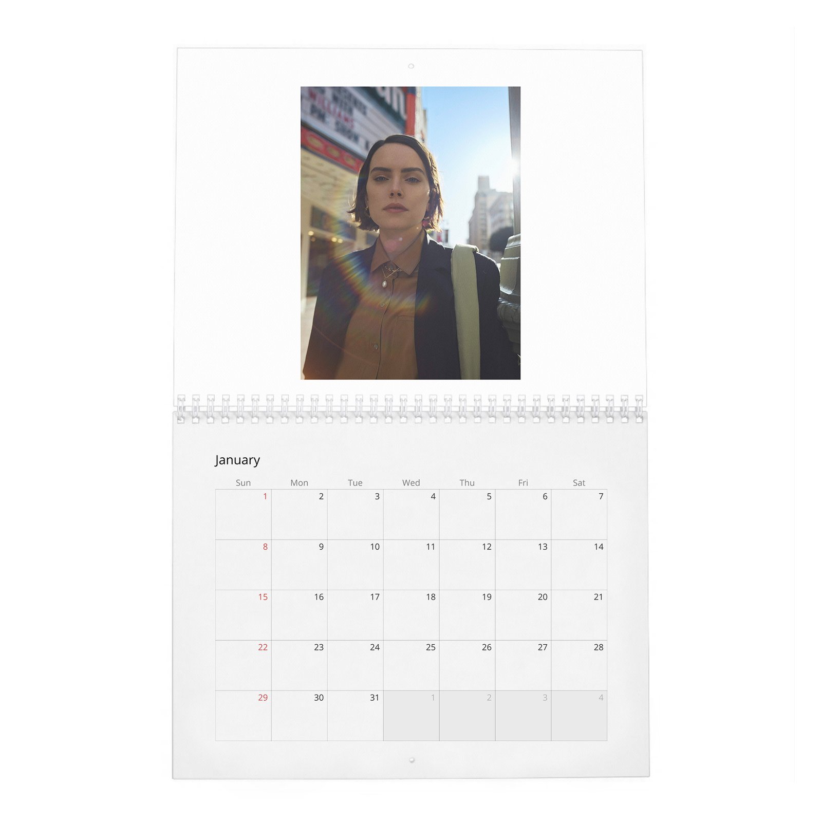 01 Daisy Ridley - Last Woman Standing 2027 Wall Calendar