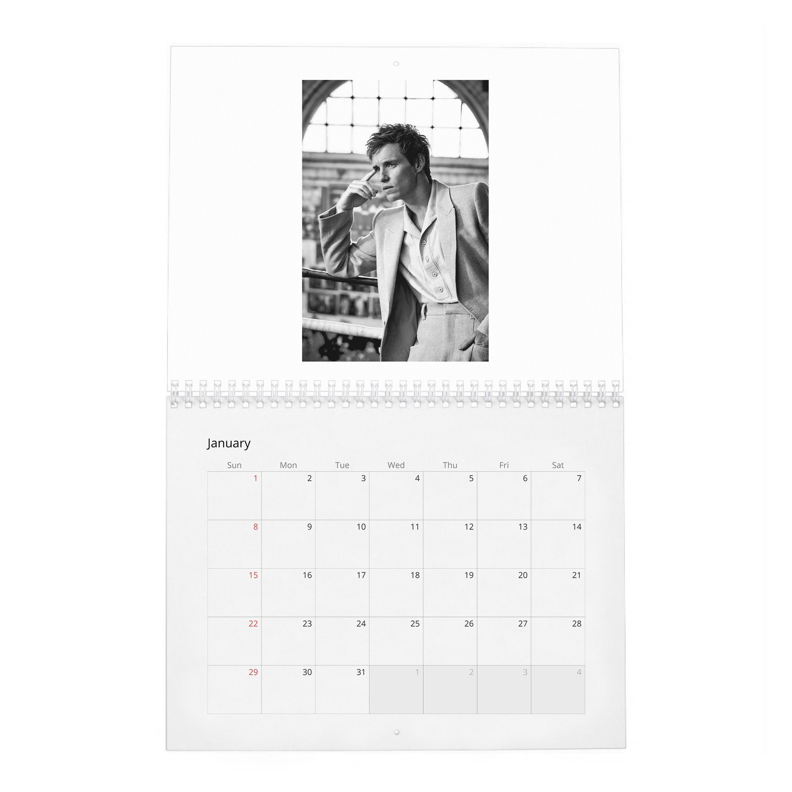 01 Eddie Redmayne - Rare Talent 2027 Wall Calendar