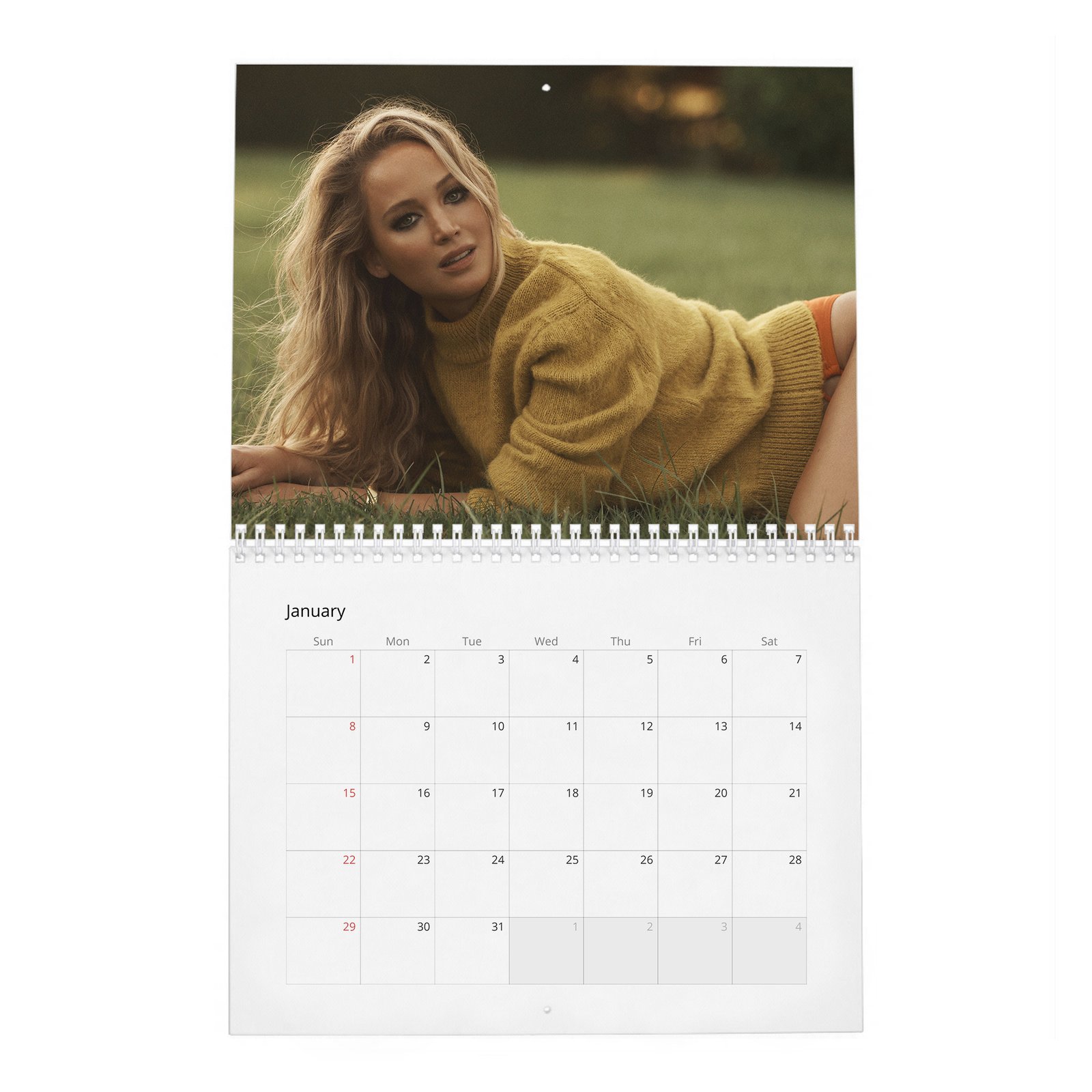 01 Jennifer Lawrence - Does It Her Way 2027 Wall Calendar