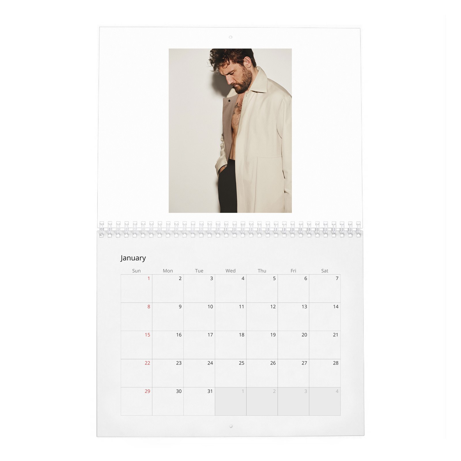 01 Alex Pettyfer - My Way 2027 Wall Calendar