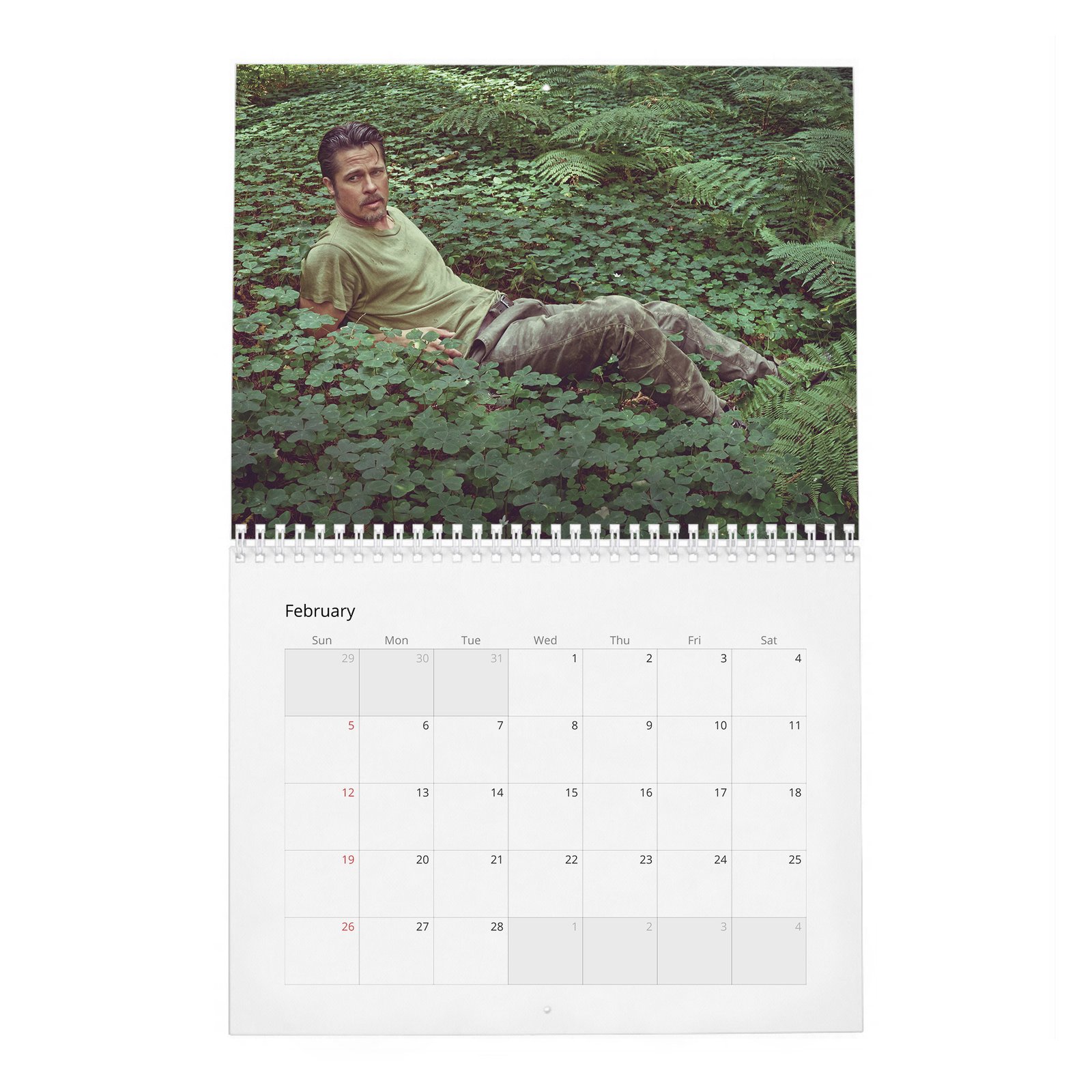 02 Brad Pitt - Forest Soul 2027 Wall Calendar