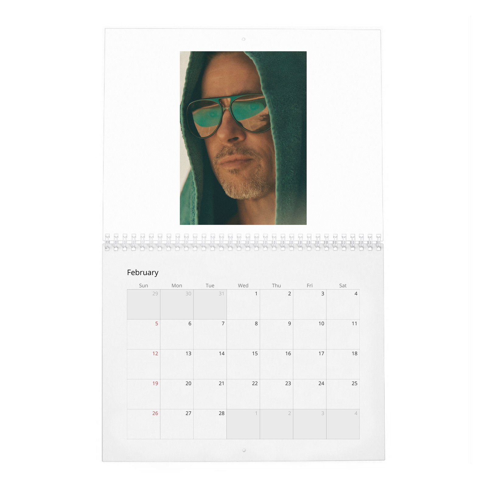 02 Brad Pitt - The Eternal Cool 2027 Wall Calendar