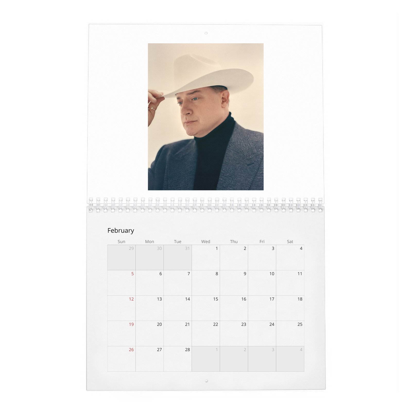02 Brendan Fraser - Made It All The Way Back 2027 Wall Calendar