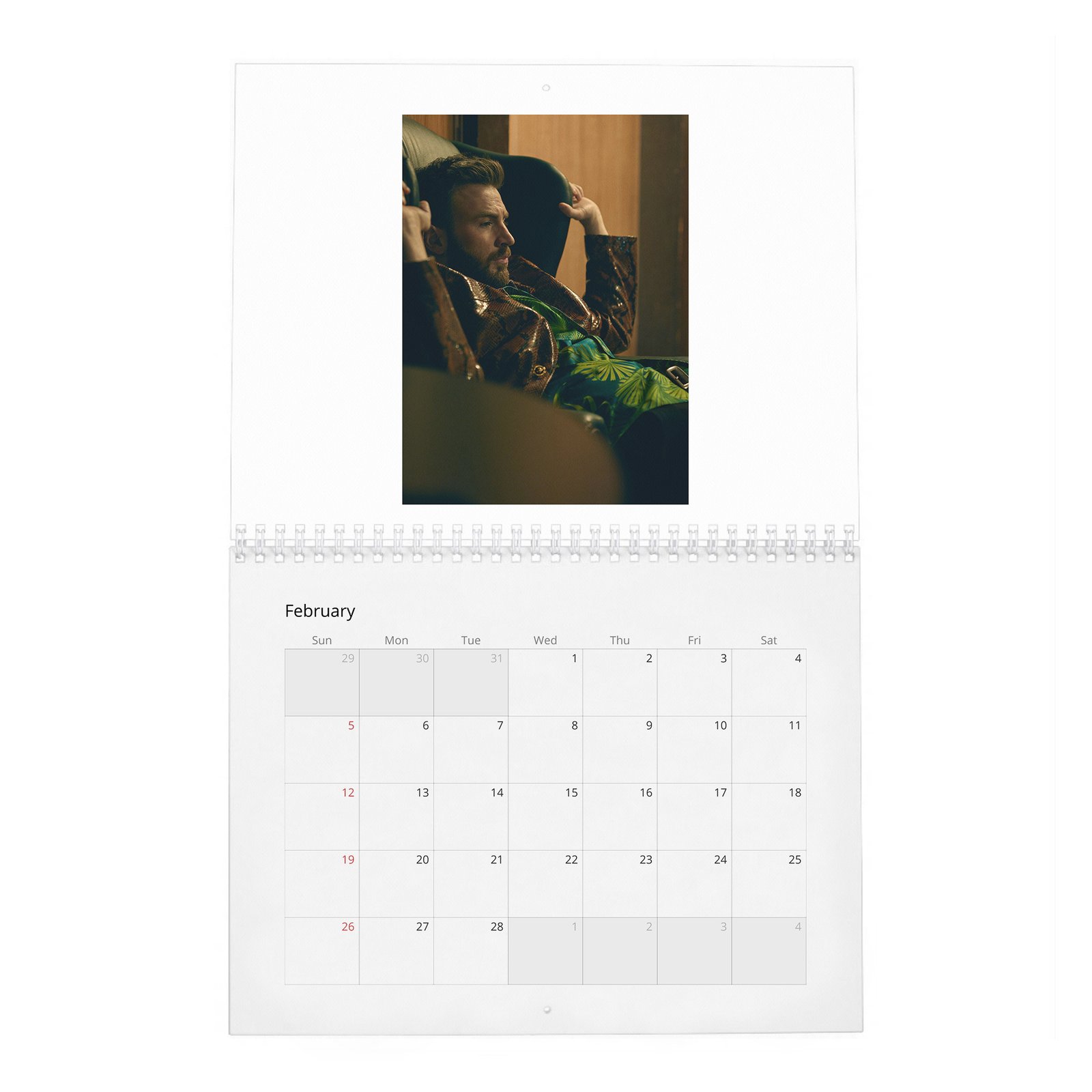 02 Chris Evans - Doesn't Like To Talk About Himself 2027 Wall Calendar