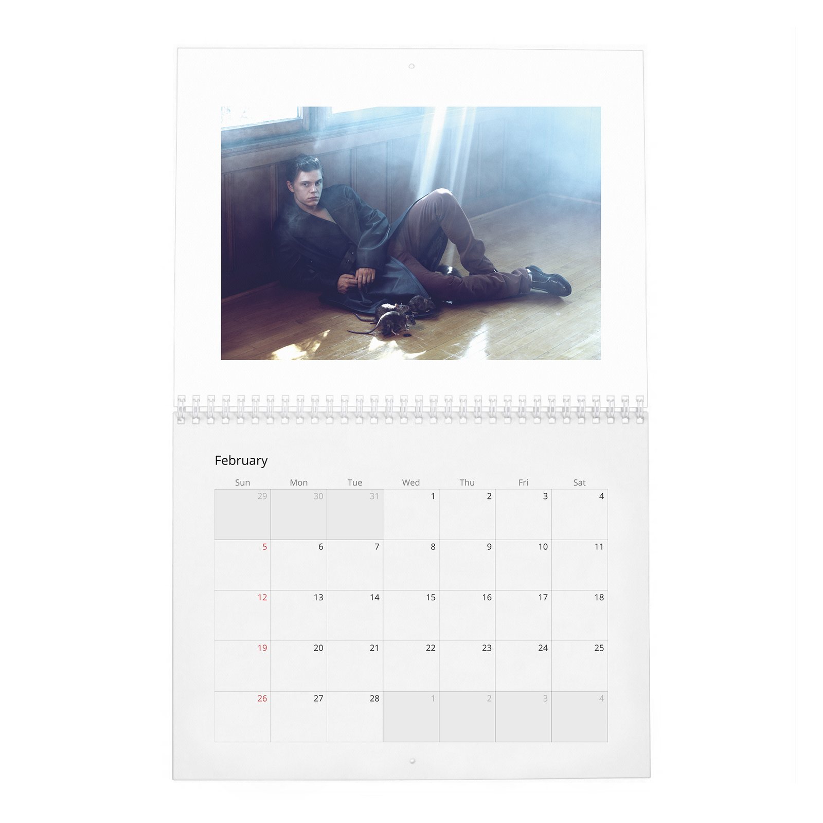 02 Evan Peters - Flaunt 2027 Wall Calendar