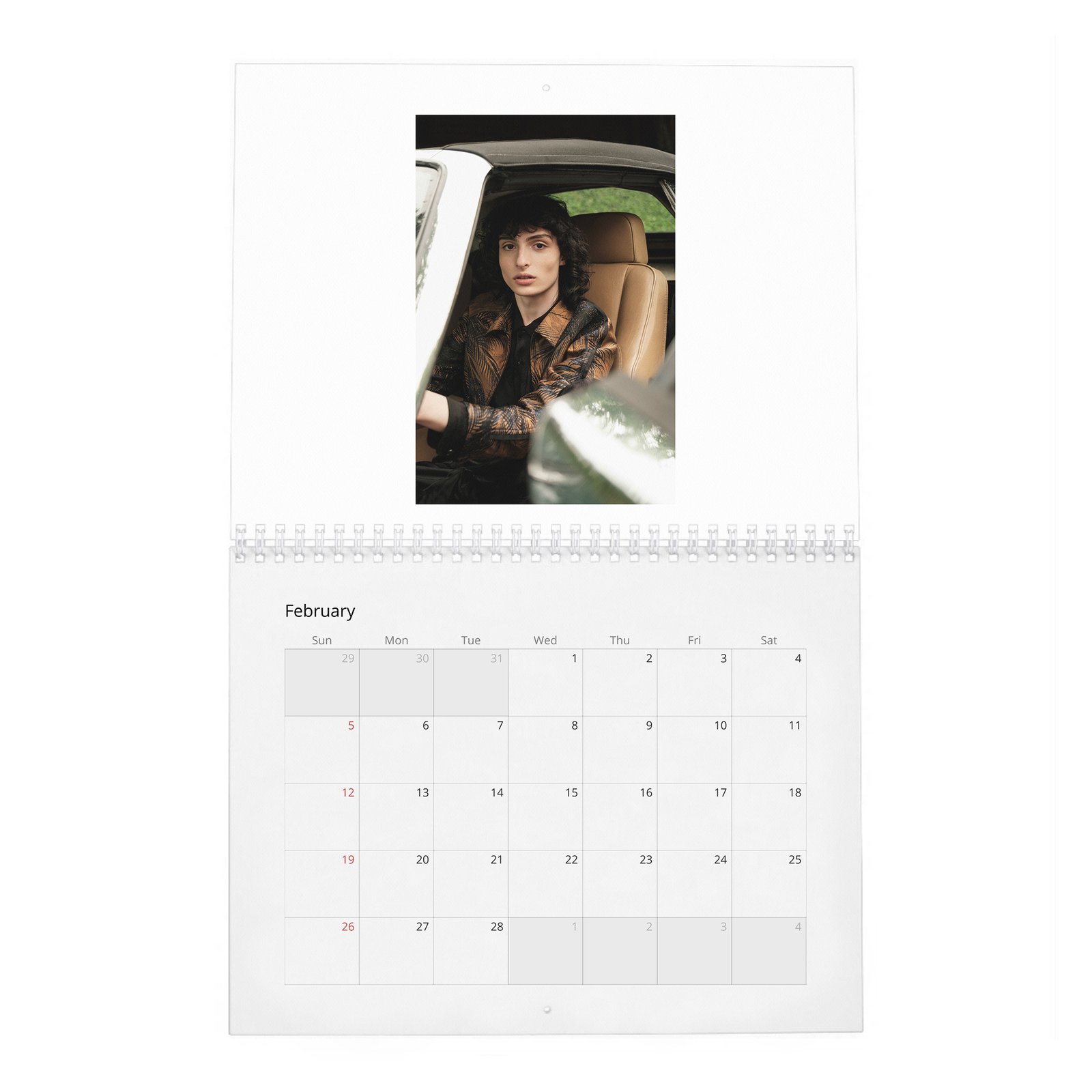 02 Finn Wolfhard - Stranger Teen 2027 Wall Calendar