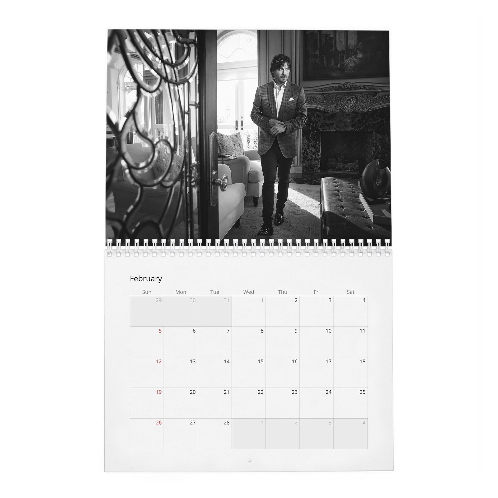 02 Ian Somerhalder - Nobleman 2027 Wall Calendar