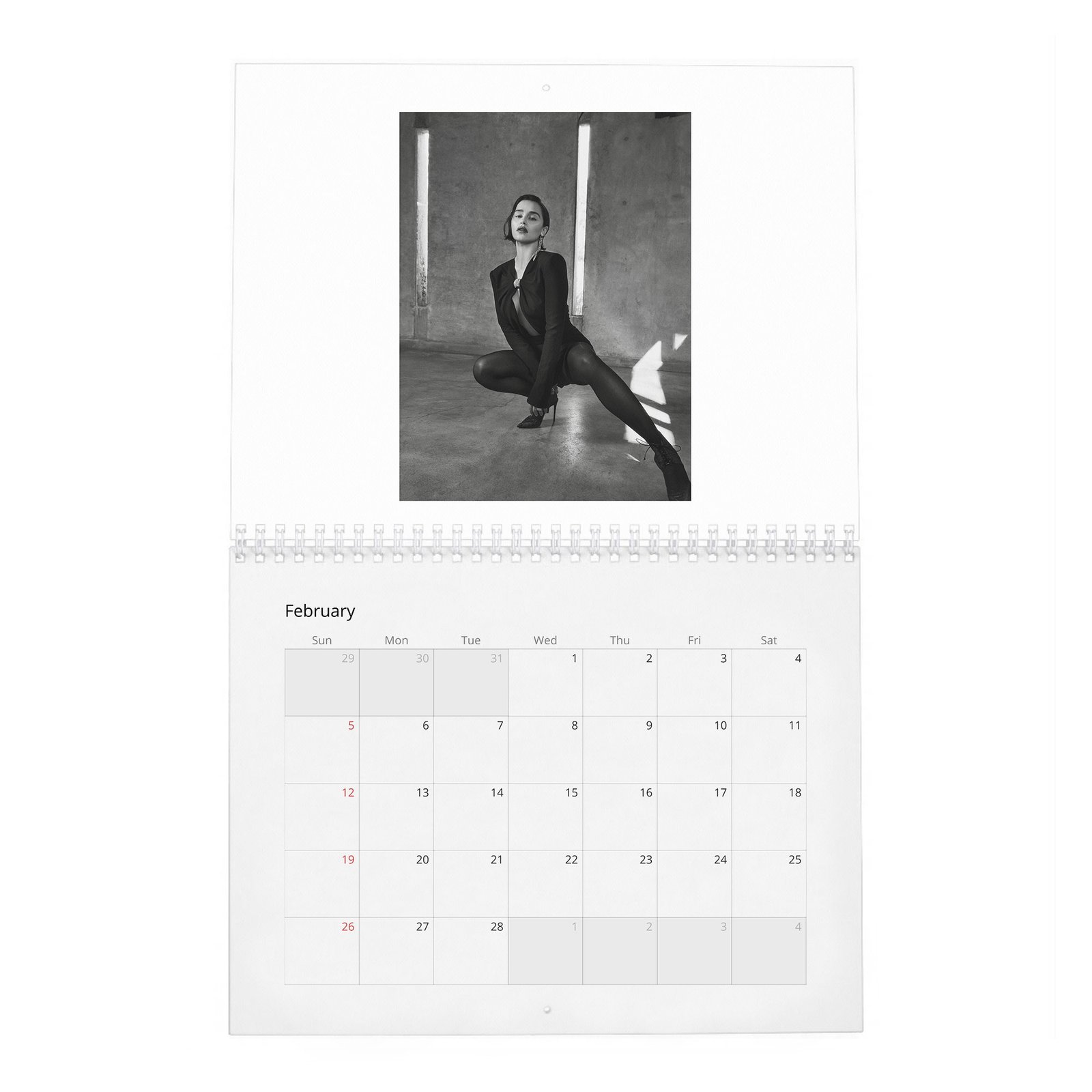 02 (2) Emilia Clarke - Flaunt 2027 Wall Calendar