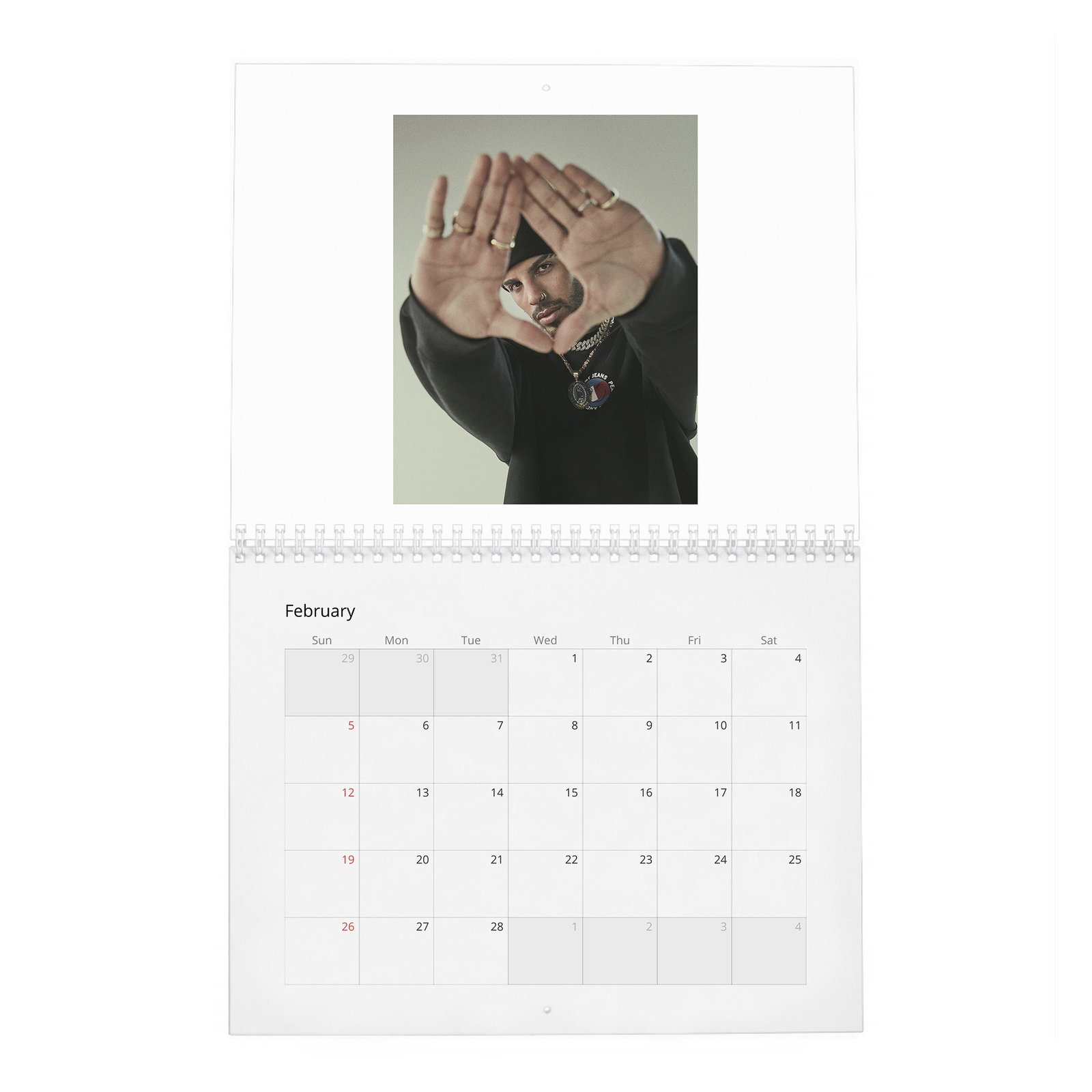 02 Rauw Alejandro - Urban Latino Man 2027 Wall Calendar