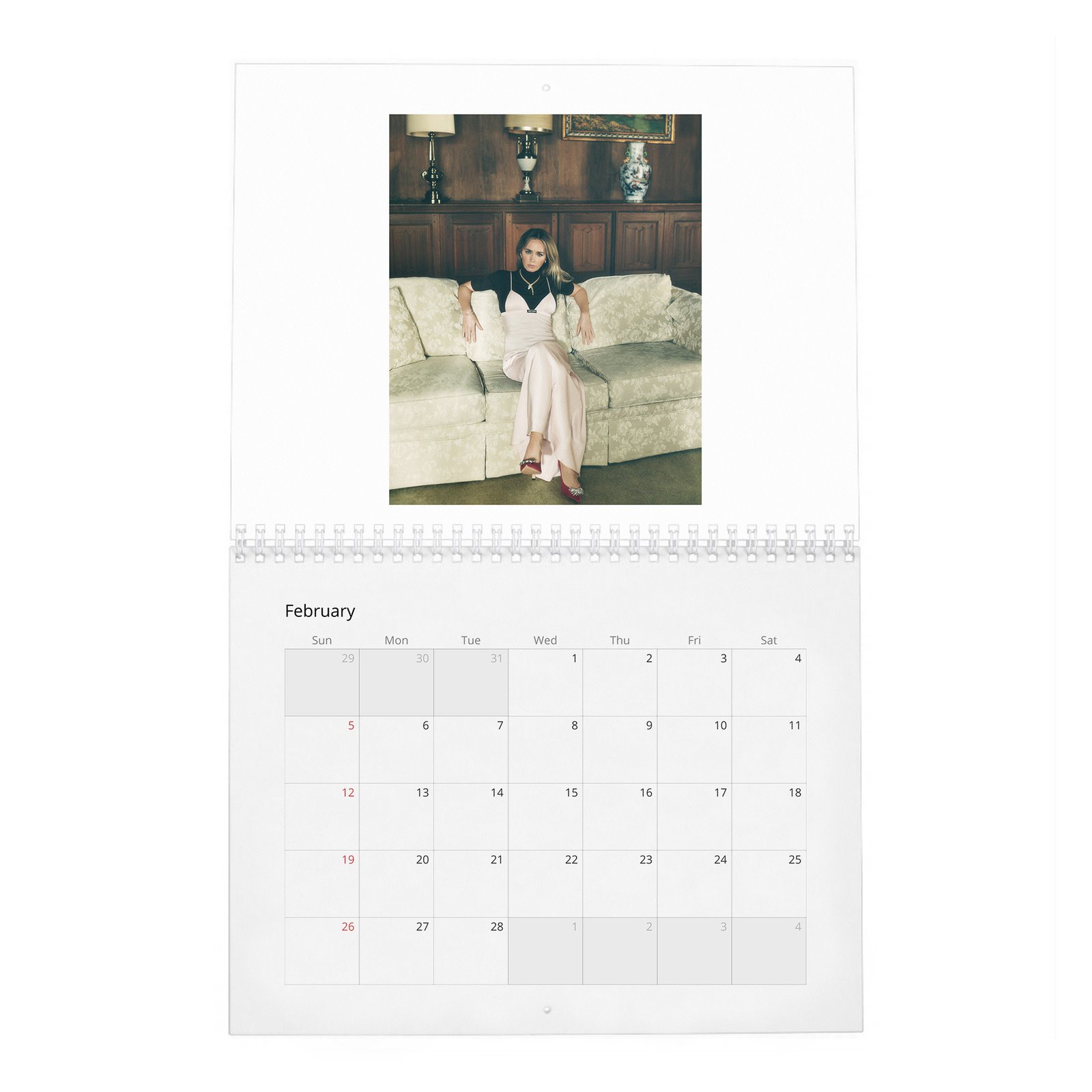 02 Emily Blunt - In Full Bloom 2027 Wall Calendar
