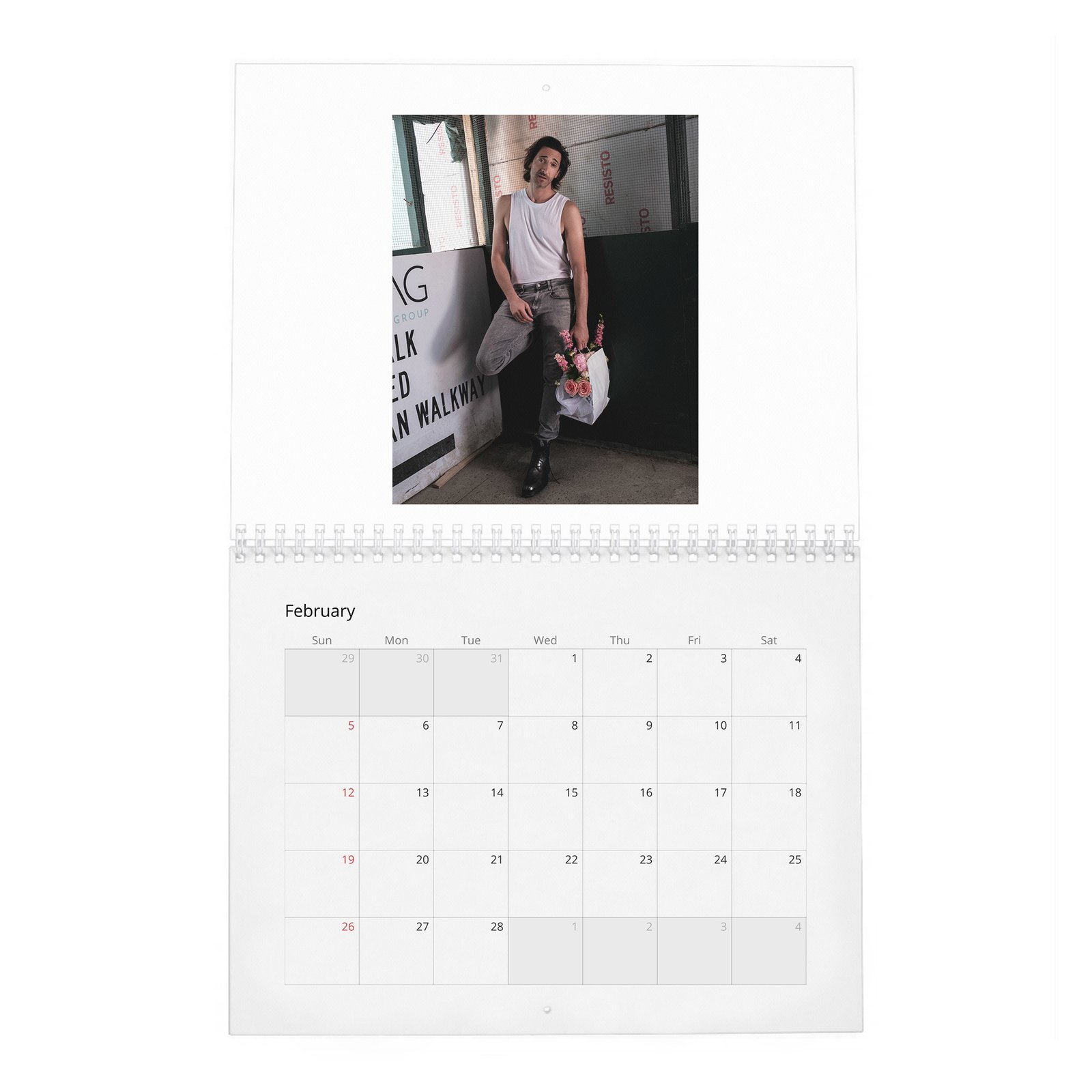 02 Adrien Brody - The Amazing Adrian 2027 Wall Calendar