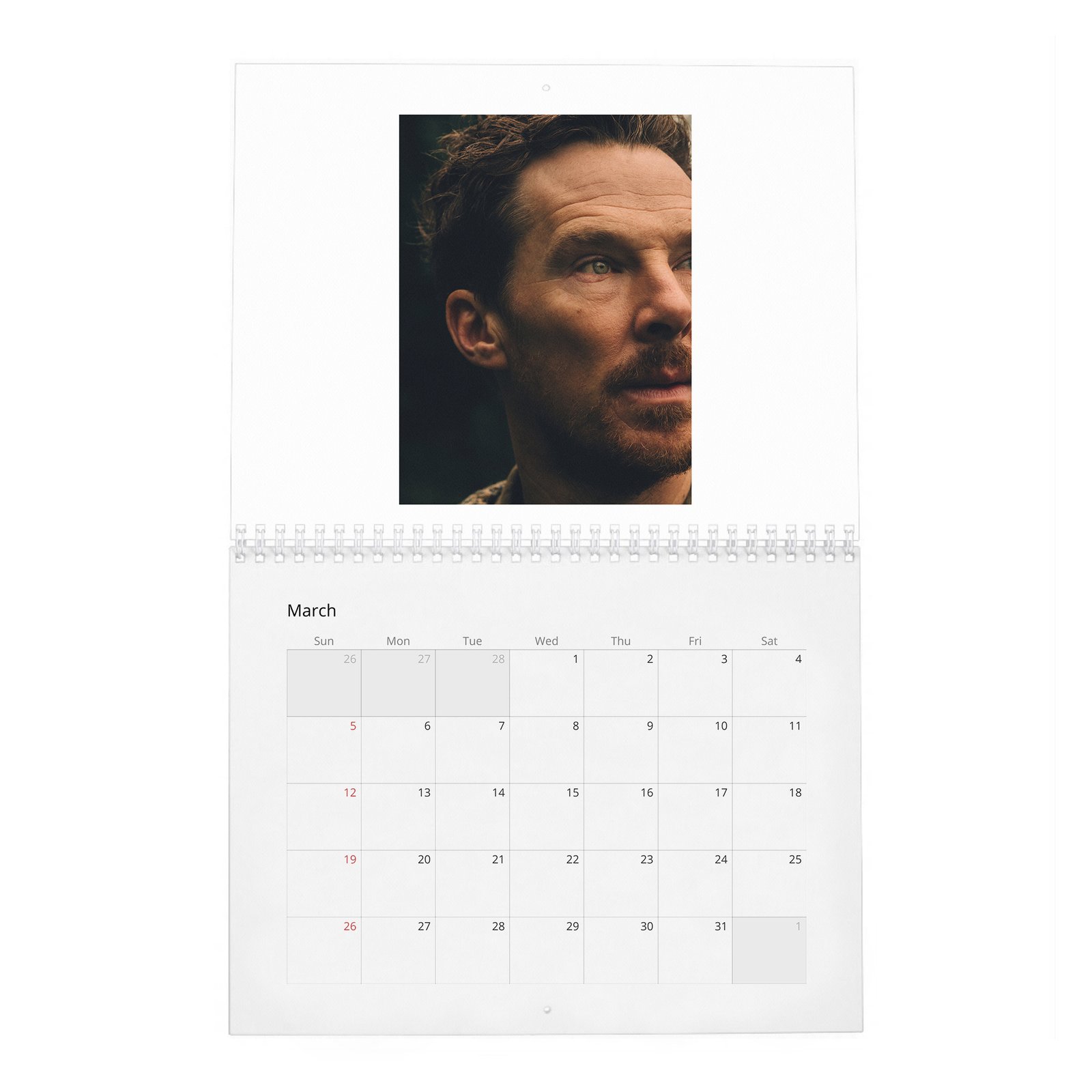 03 Benedict Cumberbatch - Monsters Among Us 2027 Wall Calendar