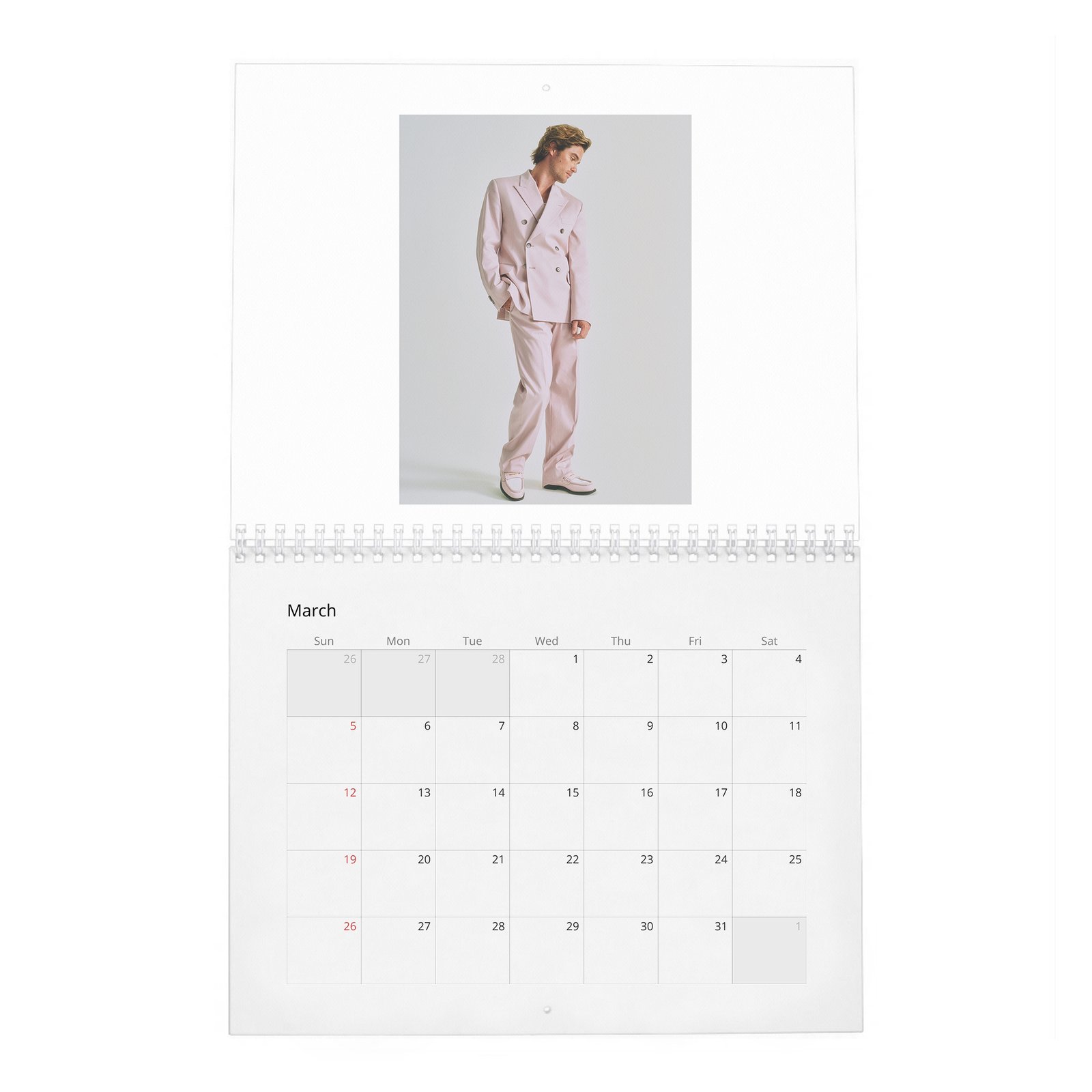 Chase Stokes - Living In The Moment 2027 Wall Calendar