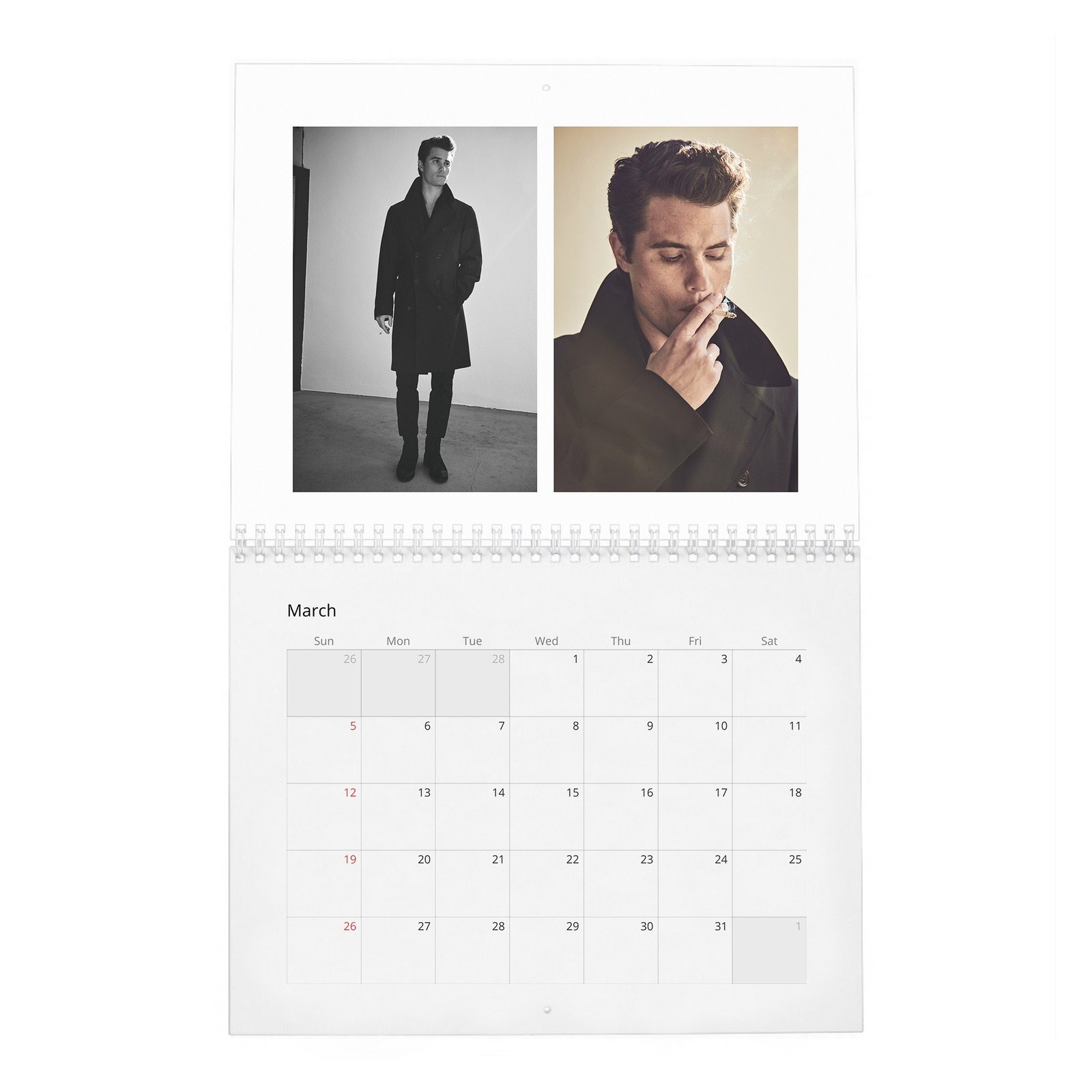03 Chase Stokes - Wonderland 2027 Wall Calendar