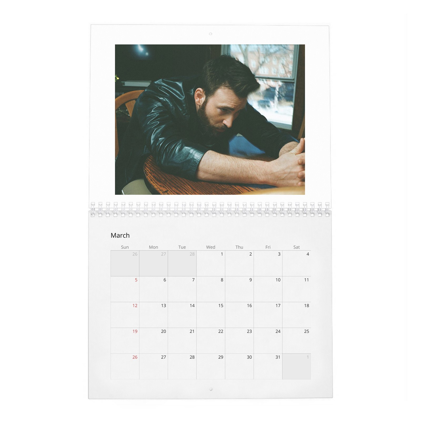 03 Chris Evans - Doesn't Like To Talk About Himself 2027 Wall Calendar