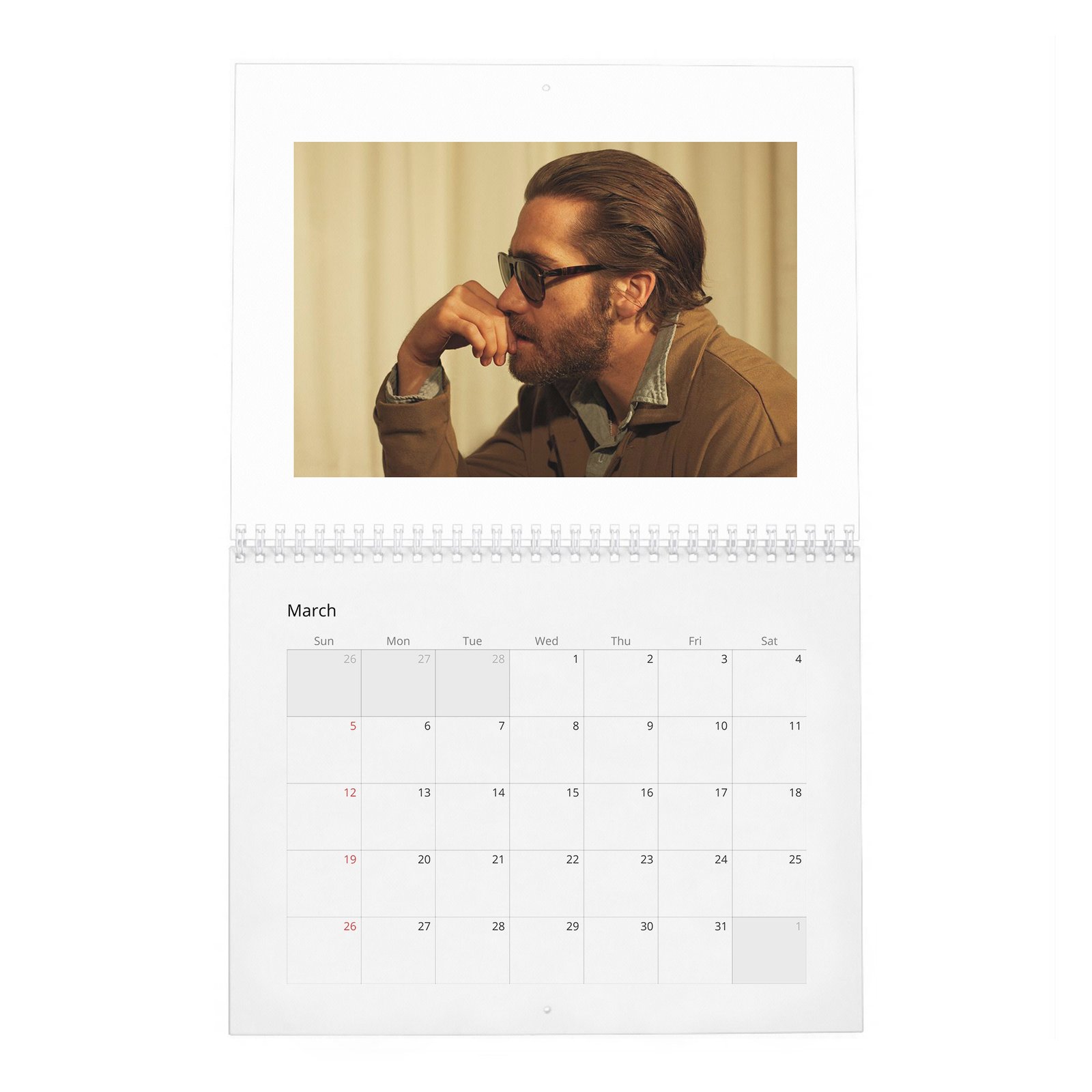 03 Jake Gyllenhaal - Man Of The World 2027 Wall Calendar