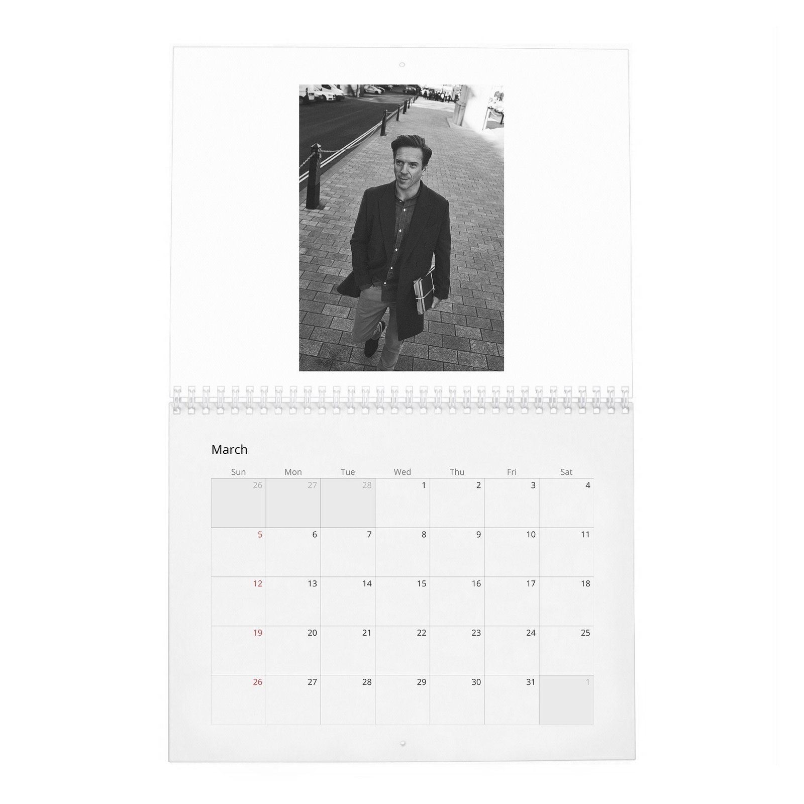 03 Damian Lewis - The King Of The Box Set 2027 Wall Calendar