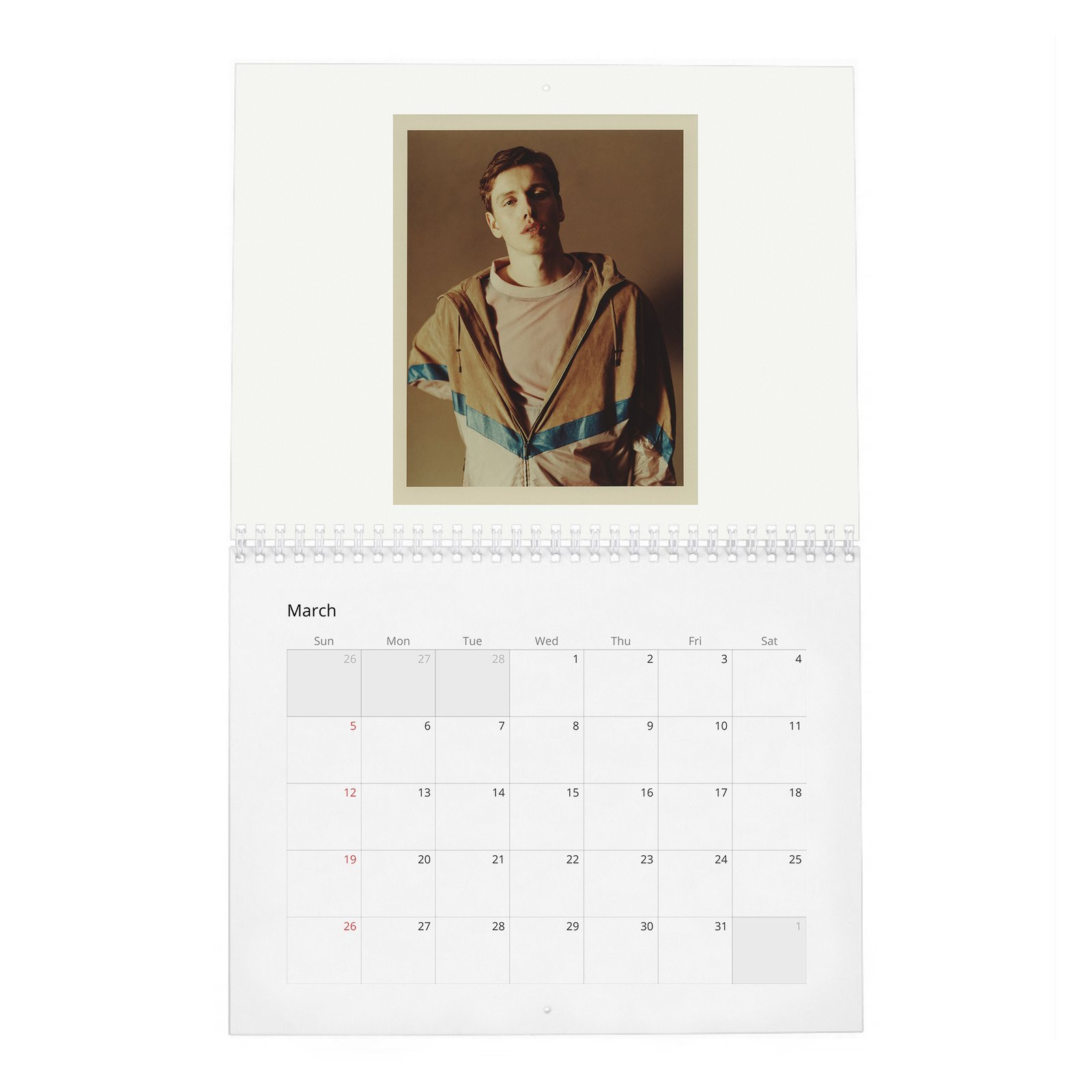 03 Harris Dickinson - Playing With Light 2027 Wall Calendar