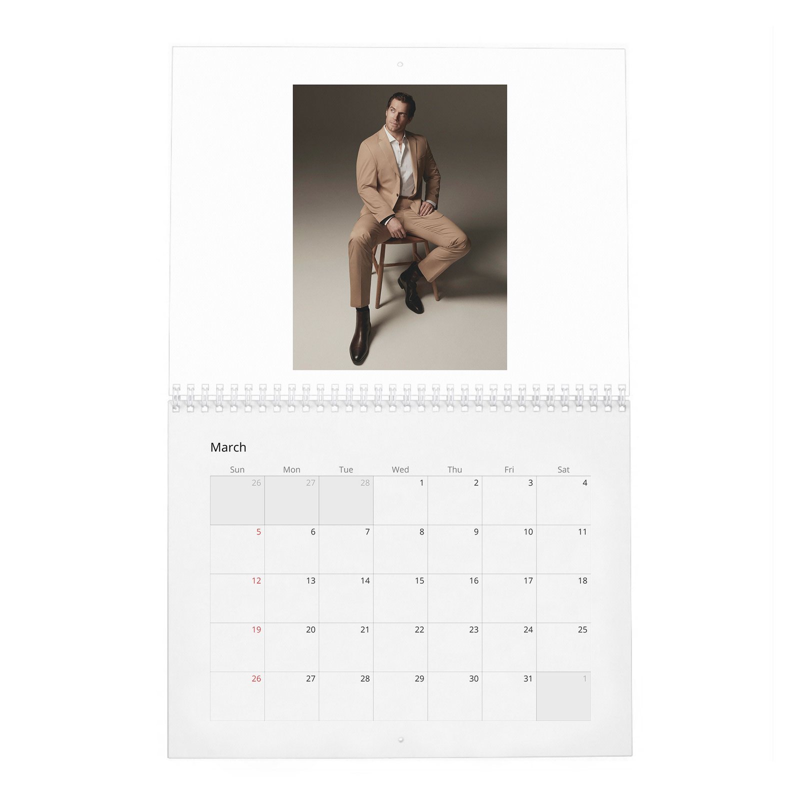 03 Henry Cavill - Almost Perfect 2027 Wall Calendar