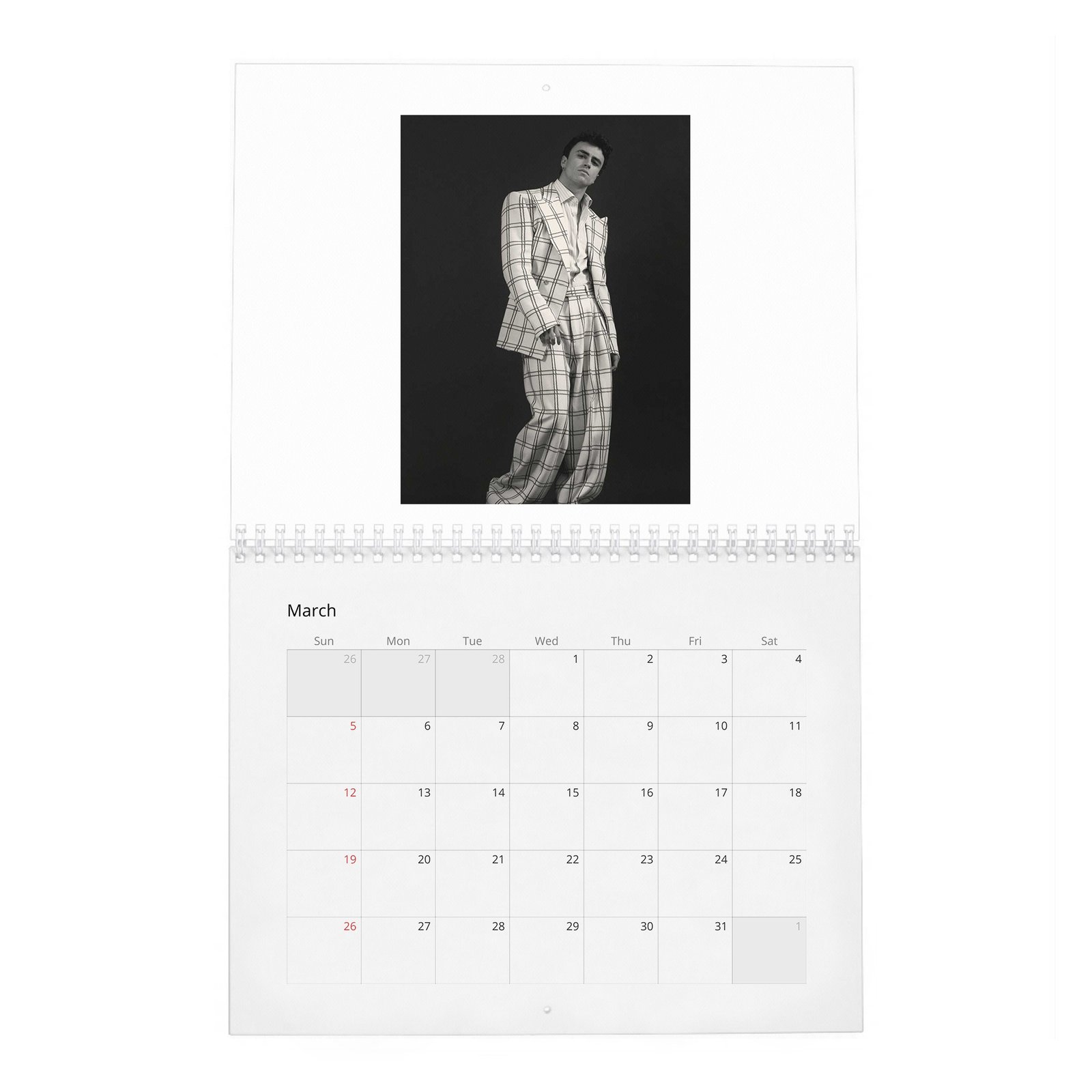 Itzan Escamilla - The Cold And Impenetrable Face 2027 Wall Calendar