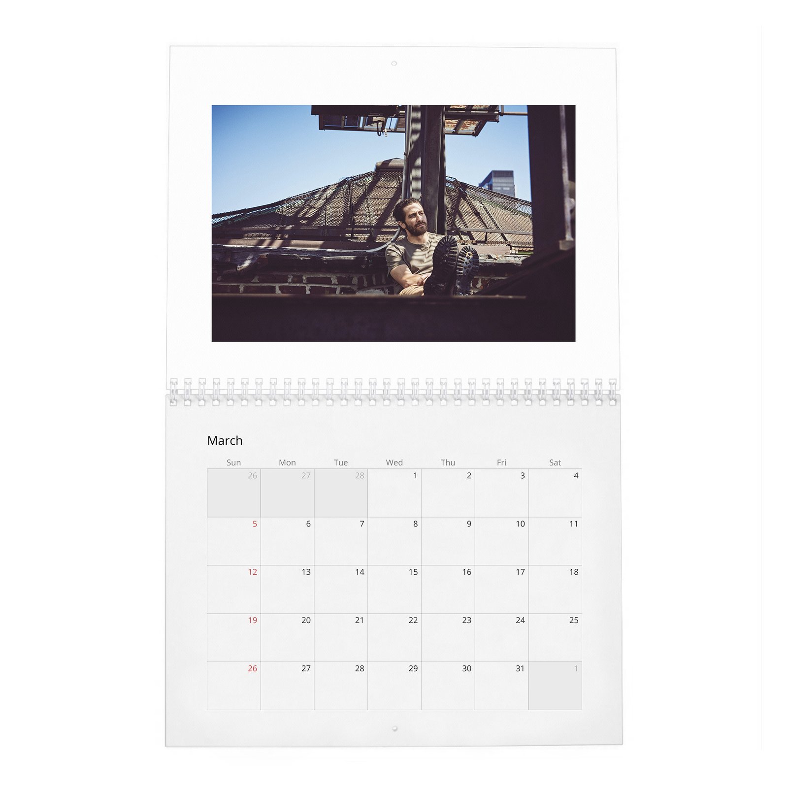 03 Jake Gyllenhaal - The A-List's Hippest Player 2027 Wall Calendar