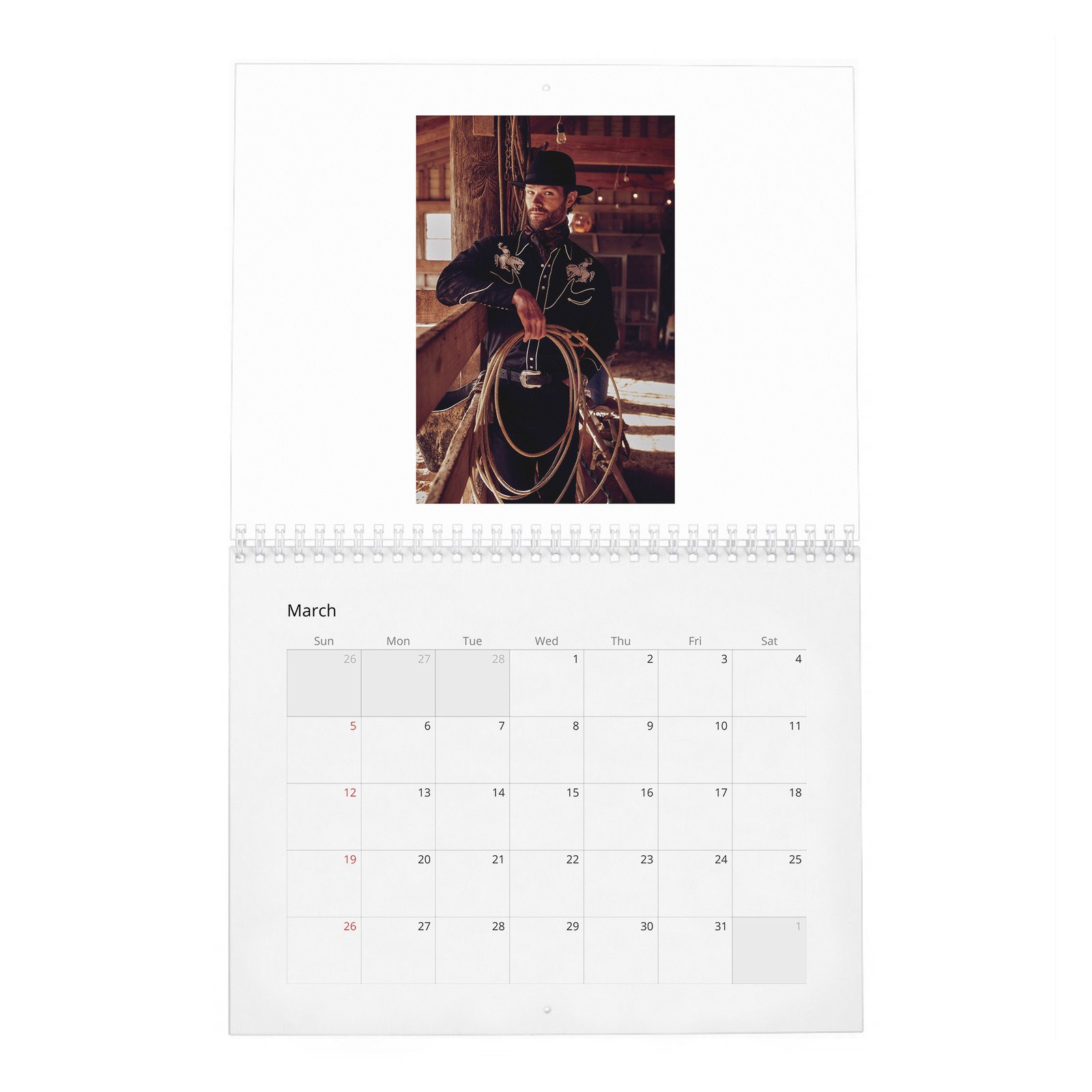 03 Jared Padalecki - The New Texas Ranger 2027 Wall Calendar