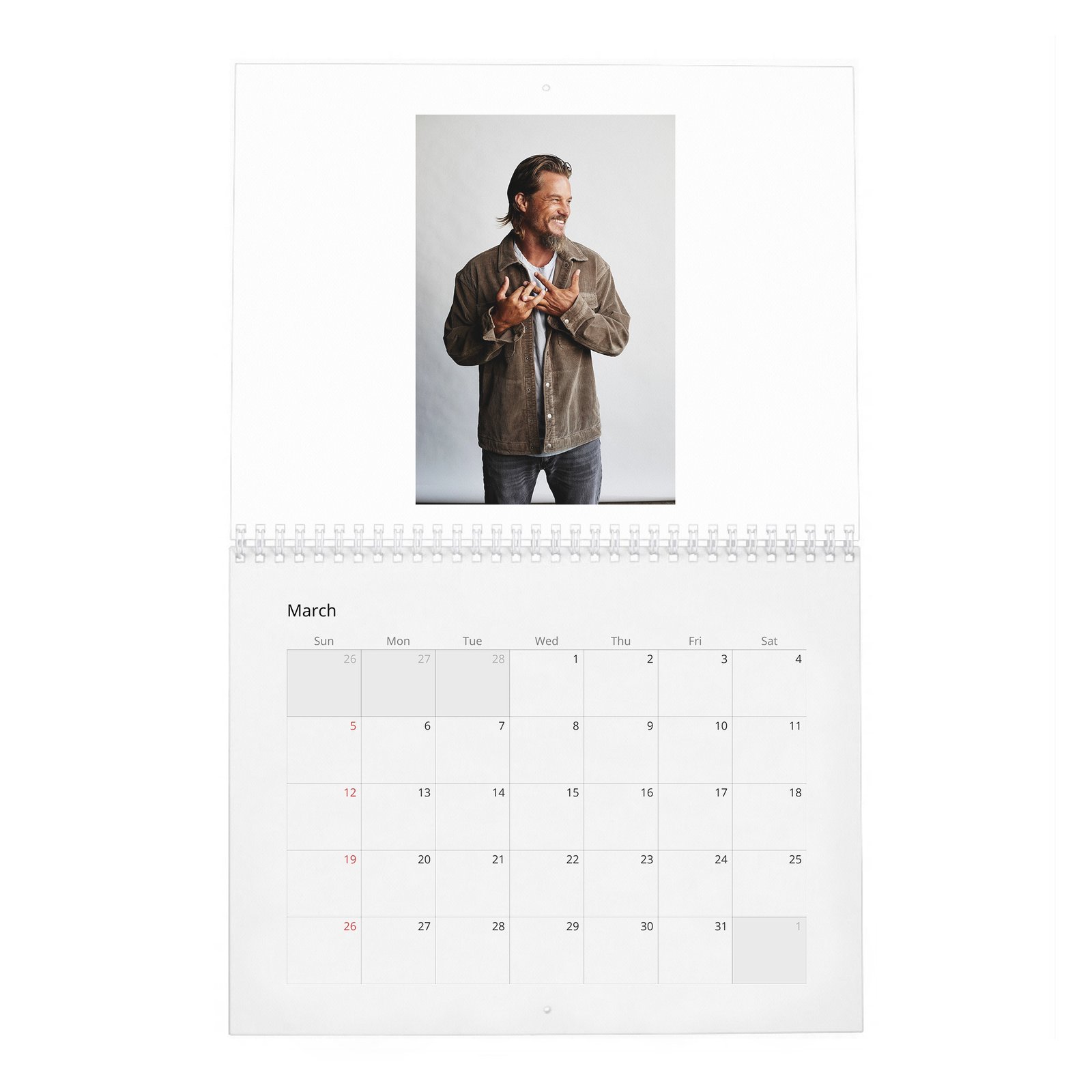 03 Travis Fimmel - Go Back To The Land 2027 Wall Calendar