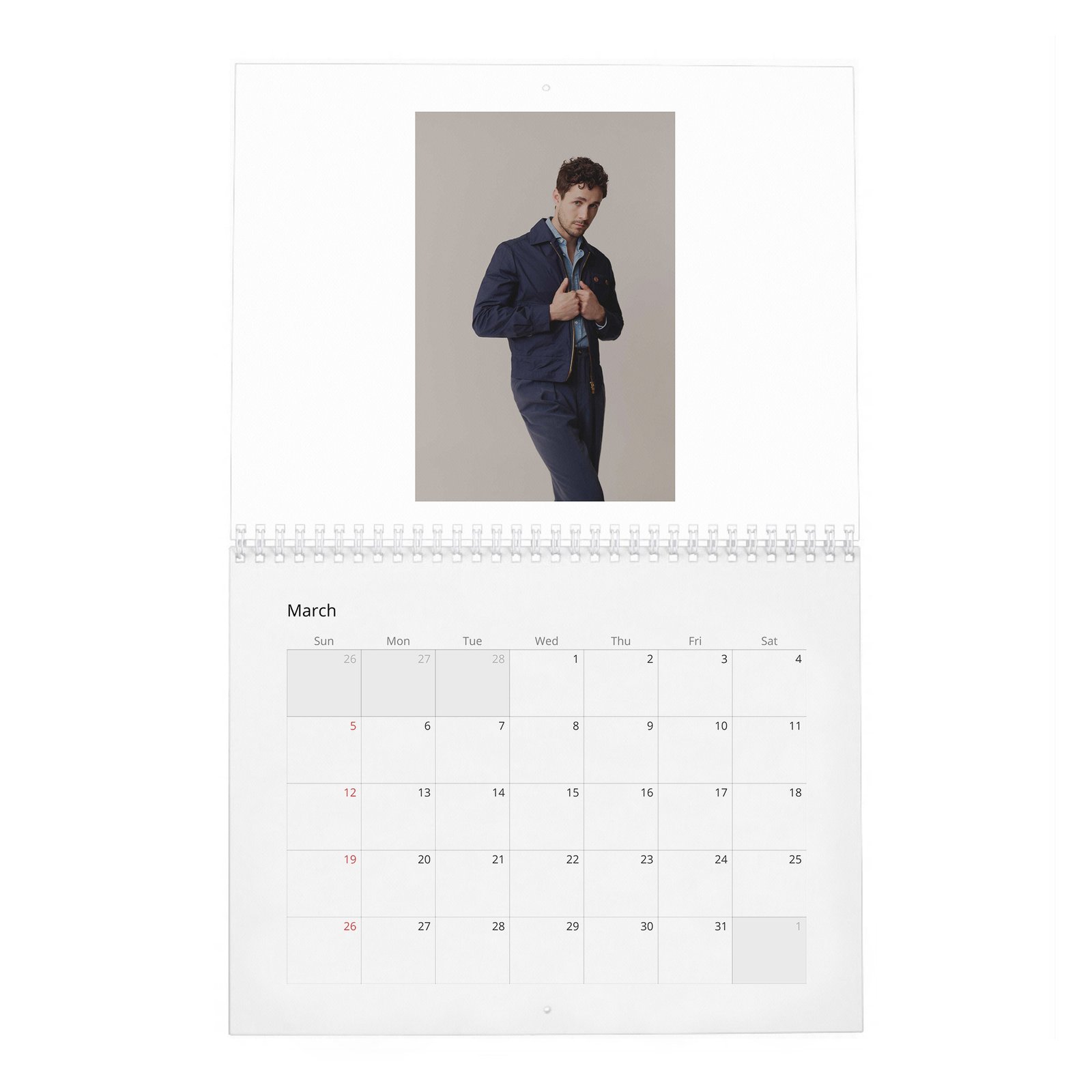 03 Jonah Hauer-King - Leading Lights 2027 Wall Calendar
