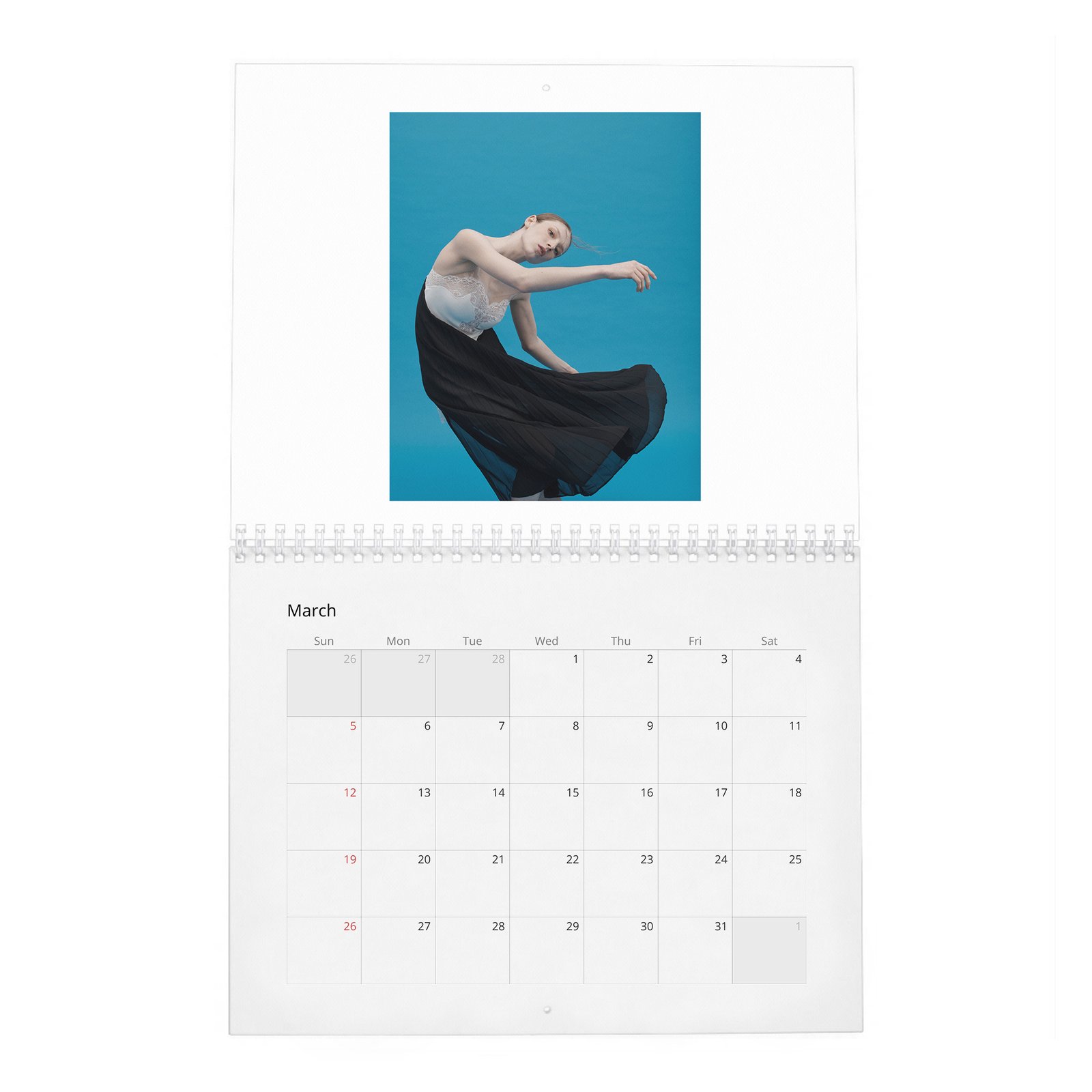 03 (2) Hunter Schafer - Leaning In 2027 Wall Calendar