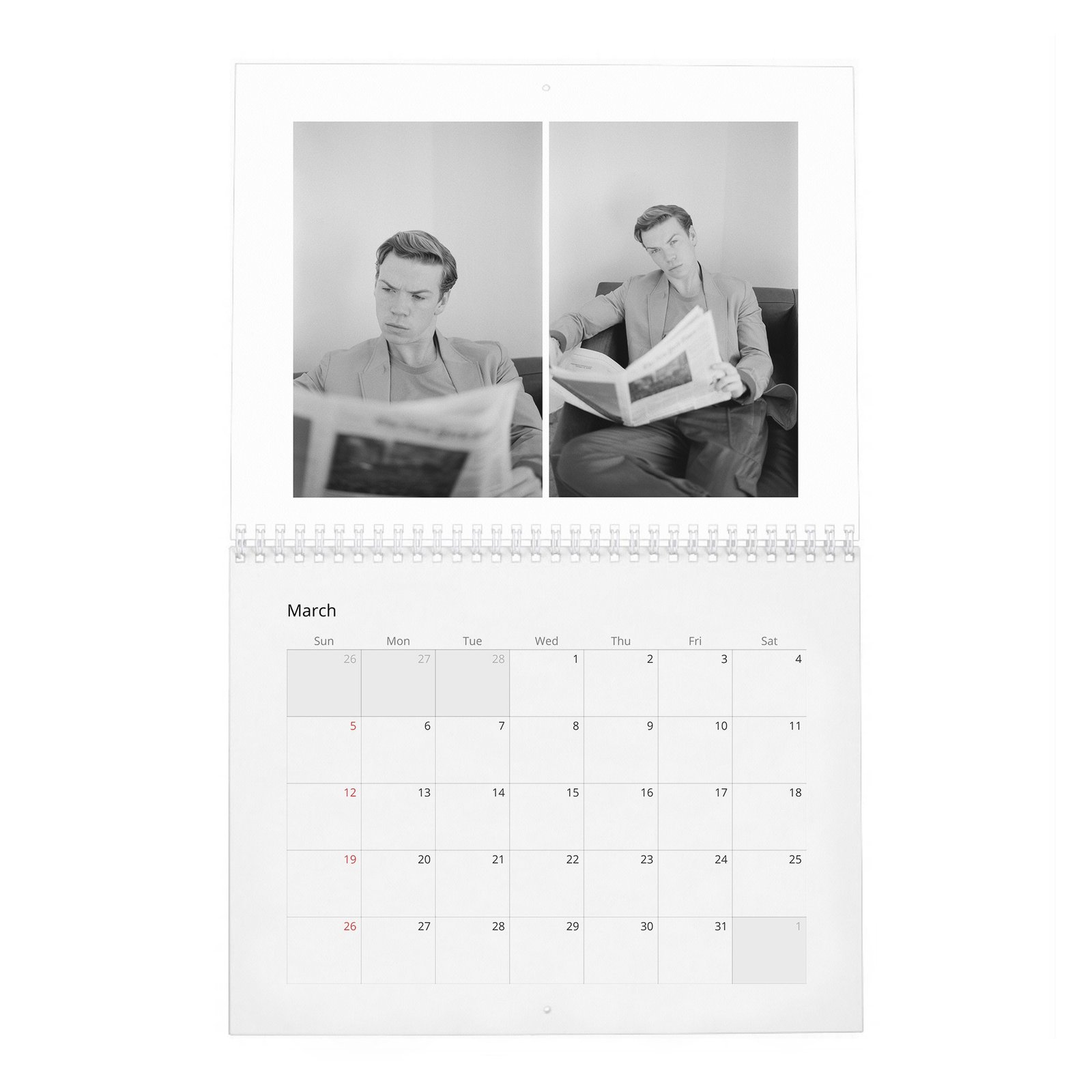 03 Will Poulter - Laterals 2027 Wall Calendar