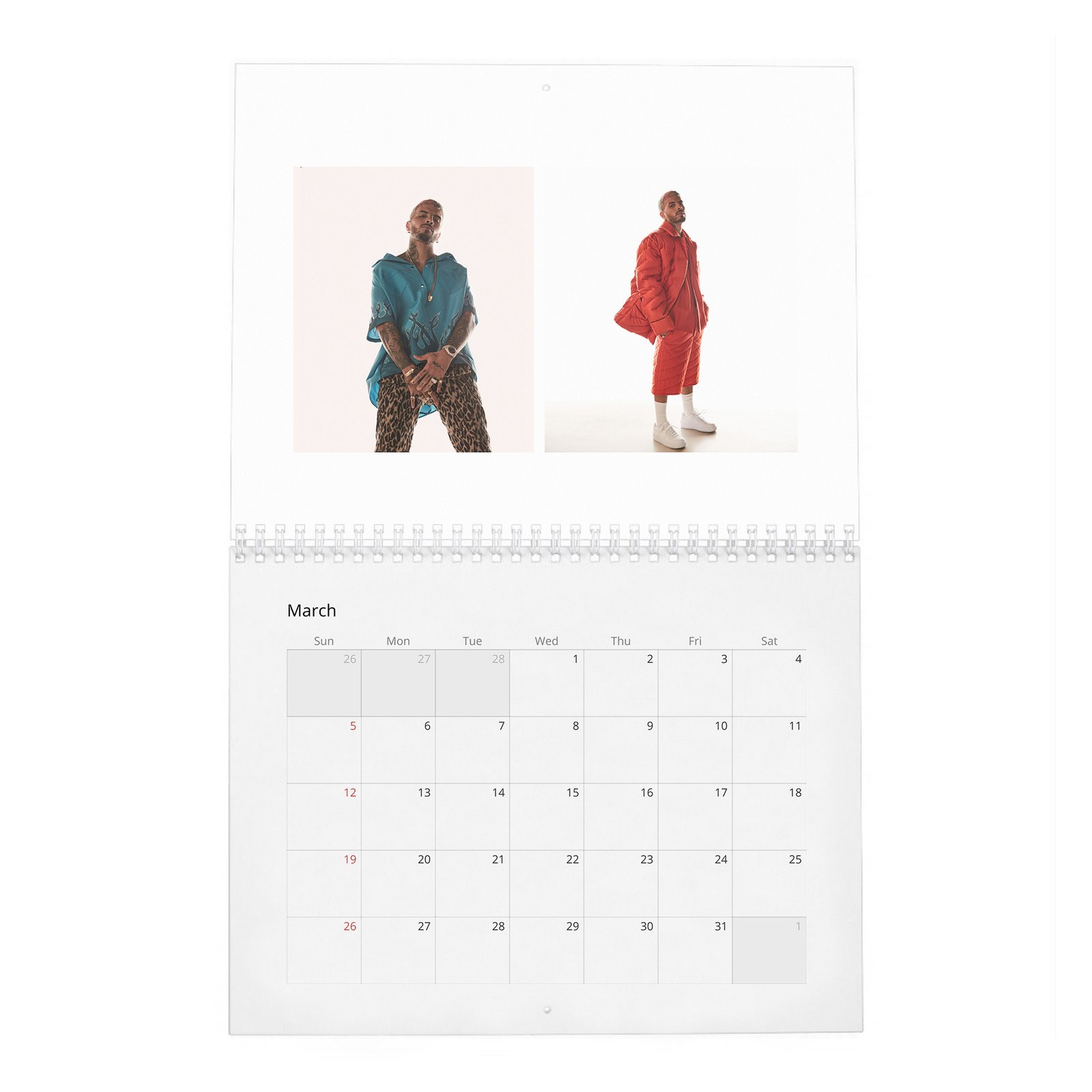 03 Rauw Alejandro - Urban Latino Man 2027 Wall Calendar