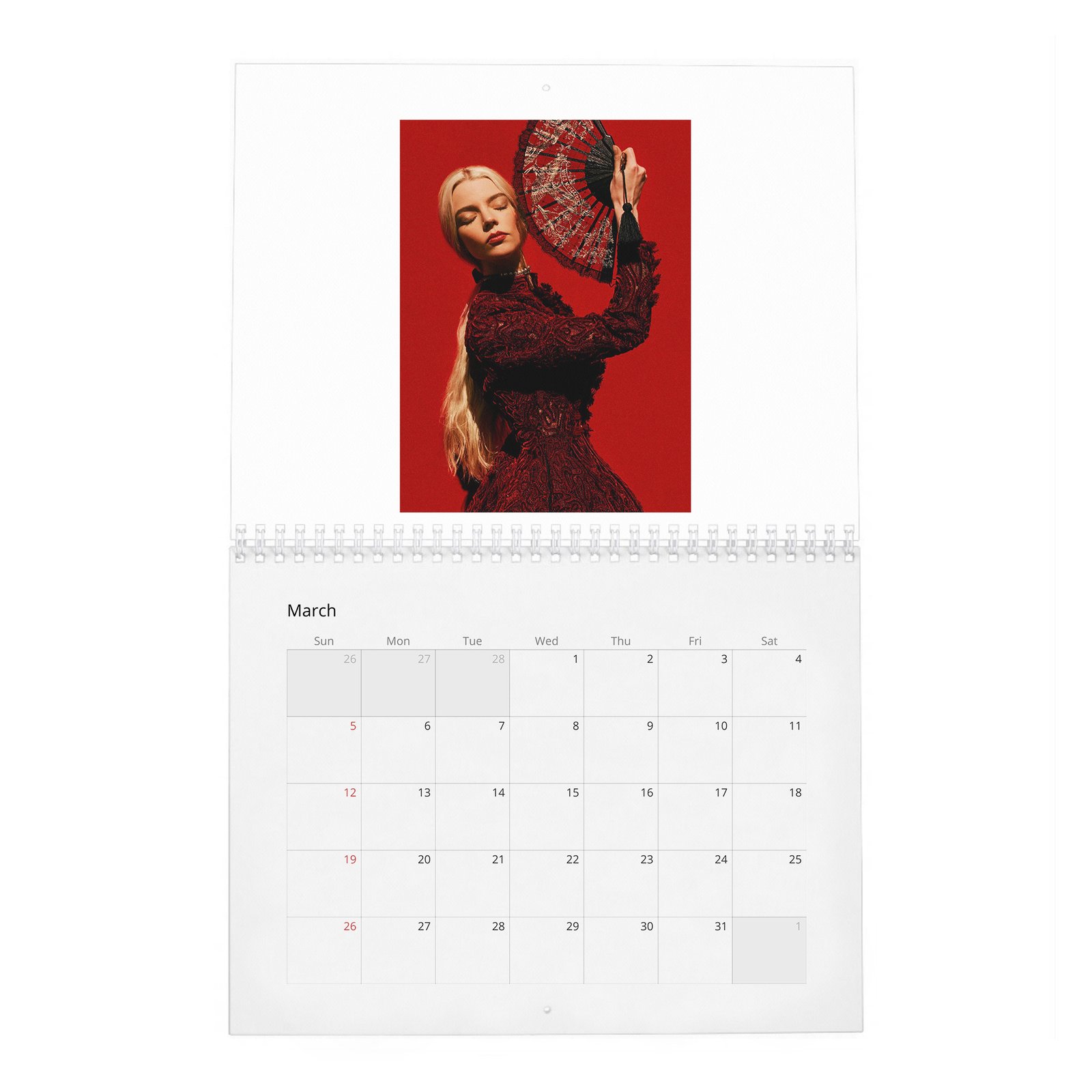 03 Anya Taylor-Joy - Anya's Reign 2027 Wall Calendar